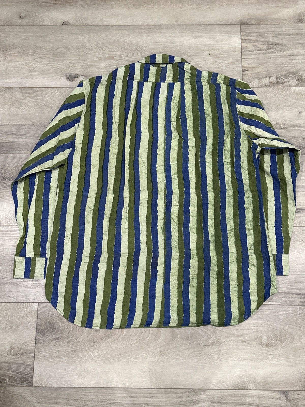 18 East 18 East Bangs Button Up Shirt - Indigo / Army Size US XL / EU 56 / 4 - 2 Thumbnail