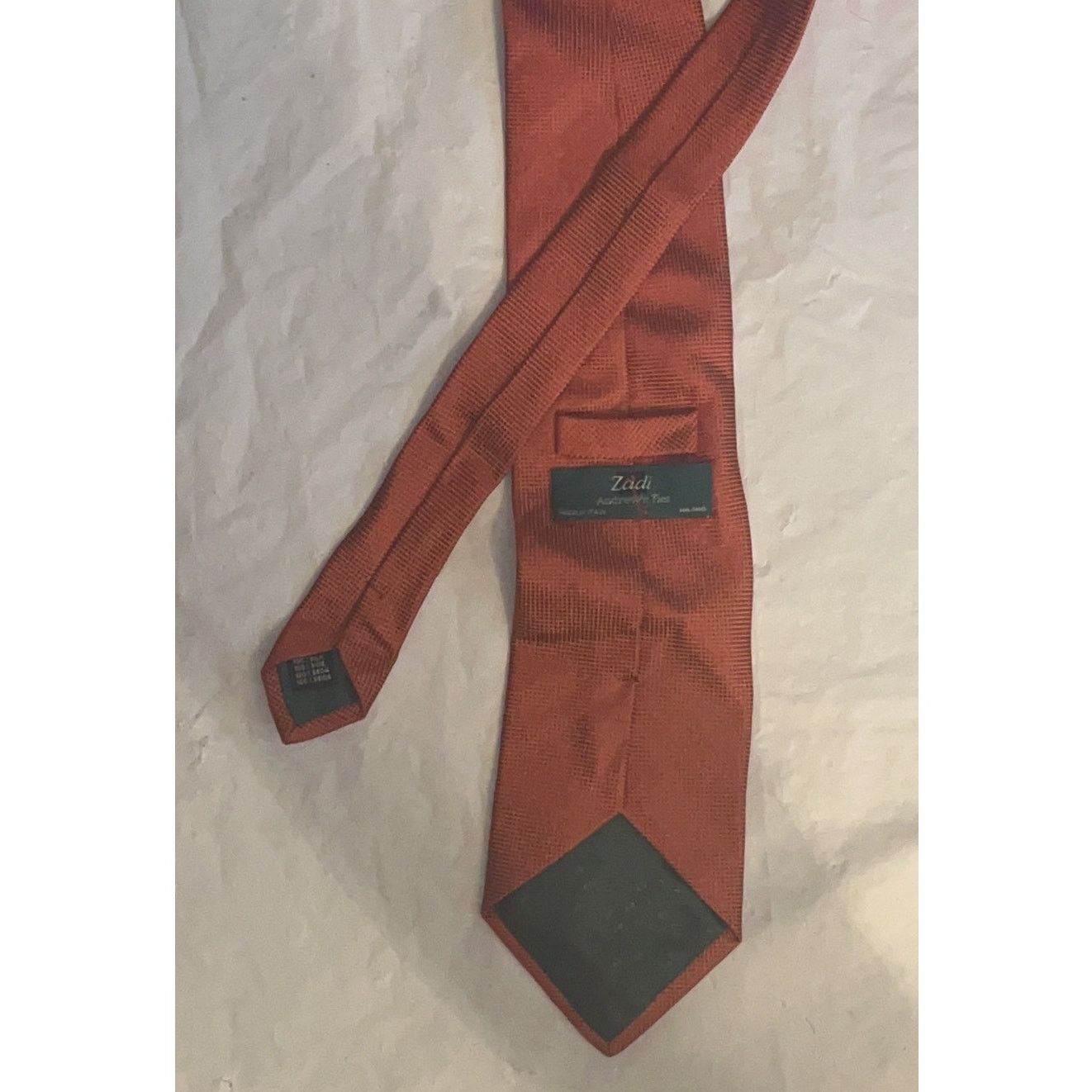 Andrew's Ties Zadi Andrew's Ties Orange/Brown Silk Made in Italy Necktie Size ONE SIZE - 4 Thumbnail