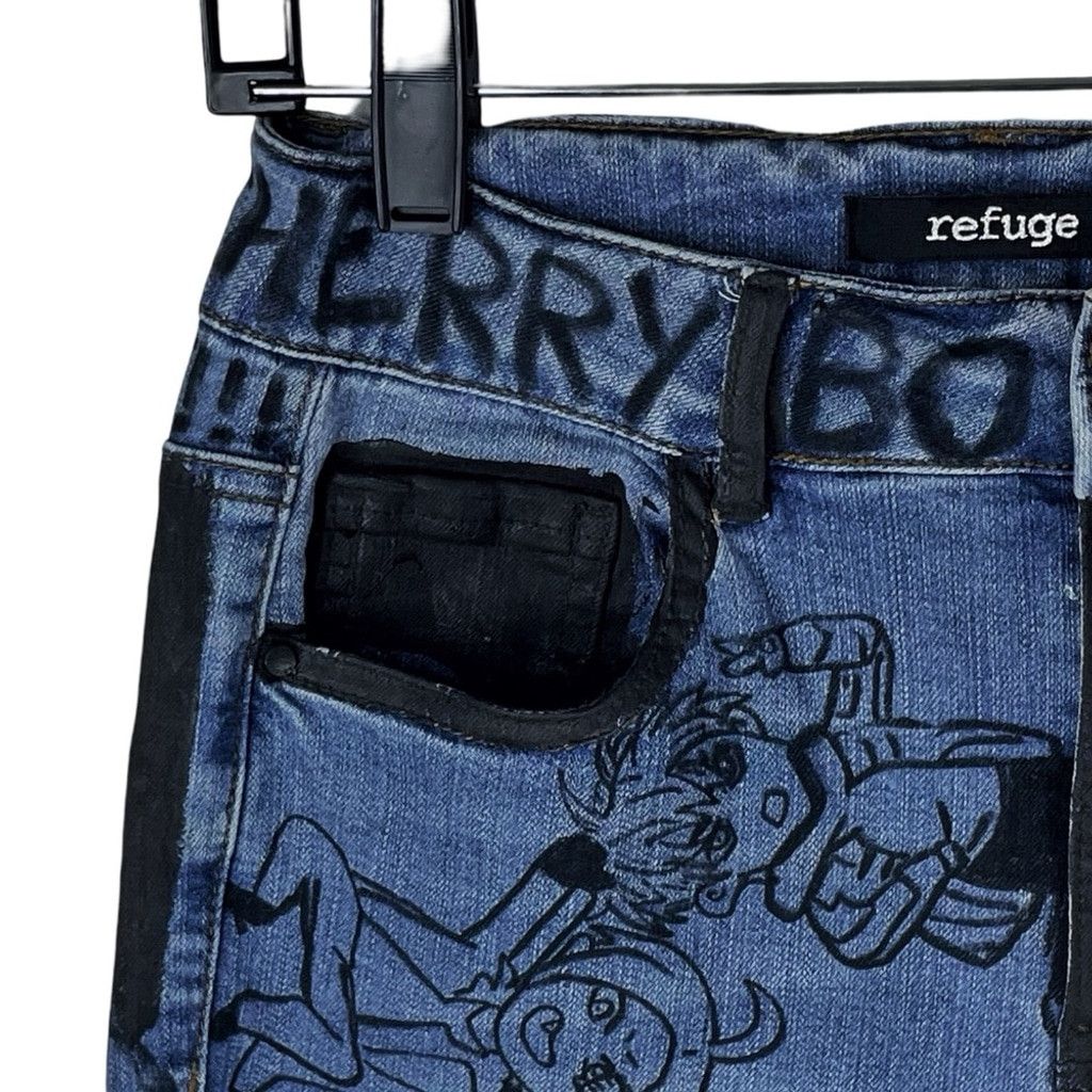 Other REFUGE Women's Manufactured Scribble Jeans Amazing Art 4 Size 27" / US 4 / IT 40 - 5 Thumbnail