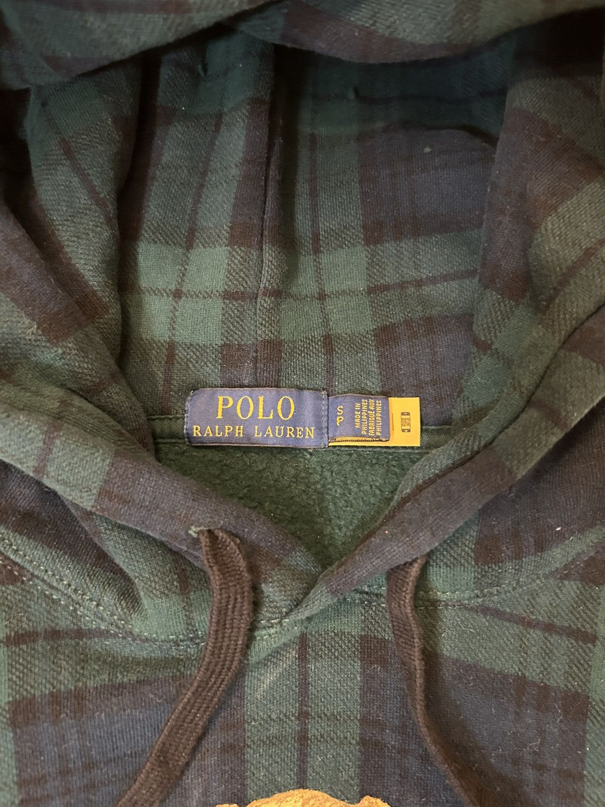 Polo Ralph Lauren Polo Bear tartan fleece hoodie Size US S / EU 44-46 / 1 - 4 Thumbnail