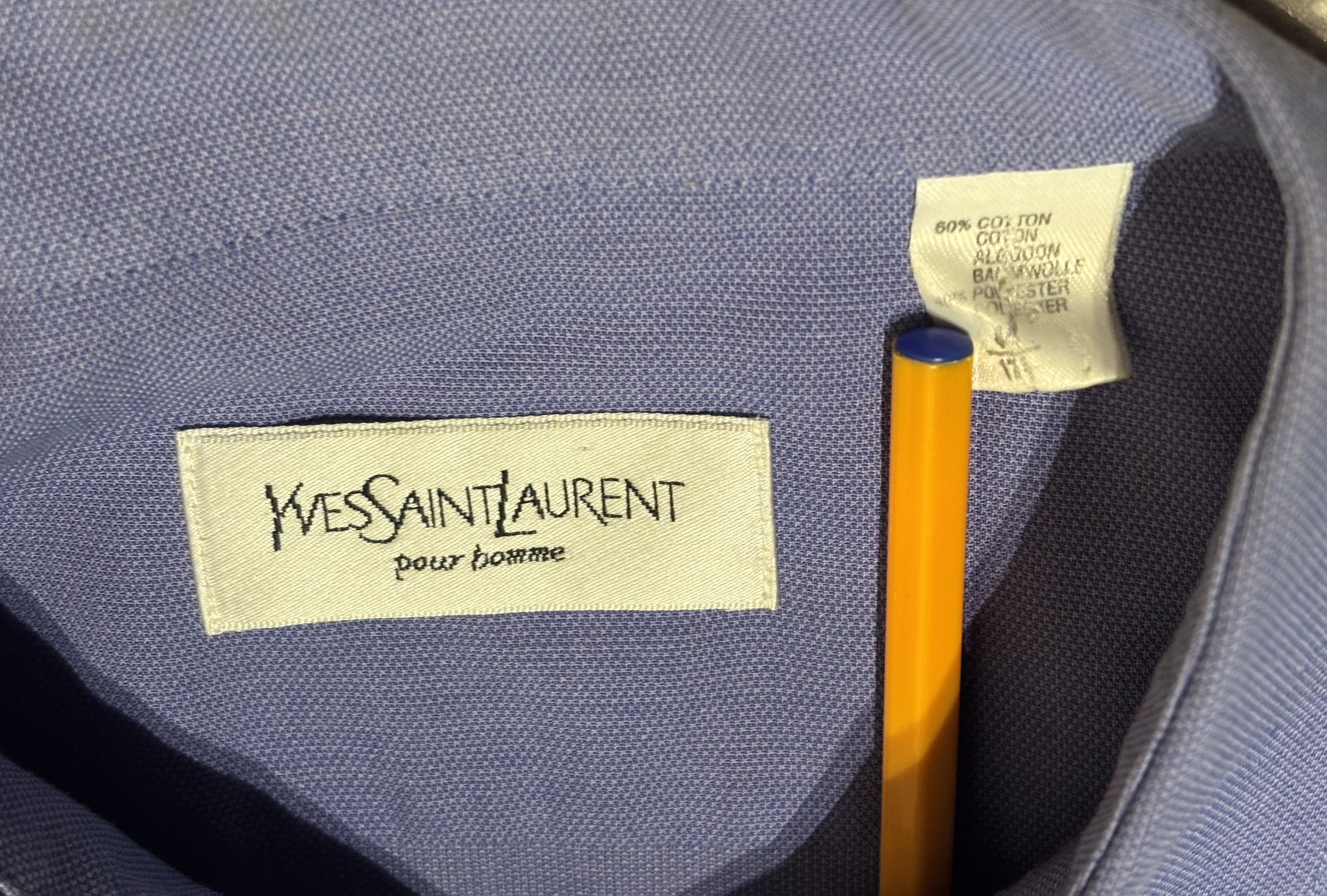 Yves Saint Laurent Yves Saint Laurent Purple Shirt Size 41 Size US XXL / EU 58 / 5 - 13 Thumbnail