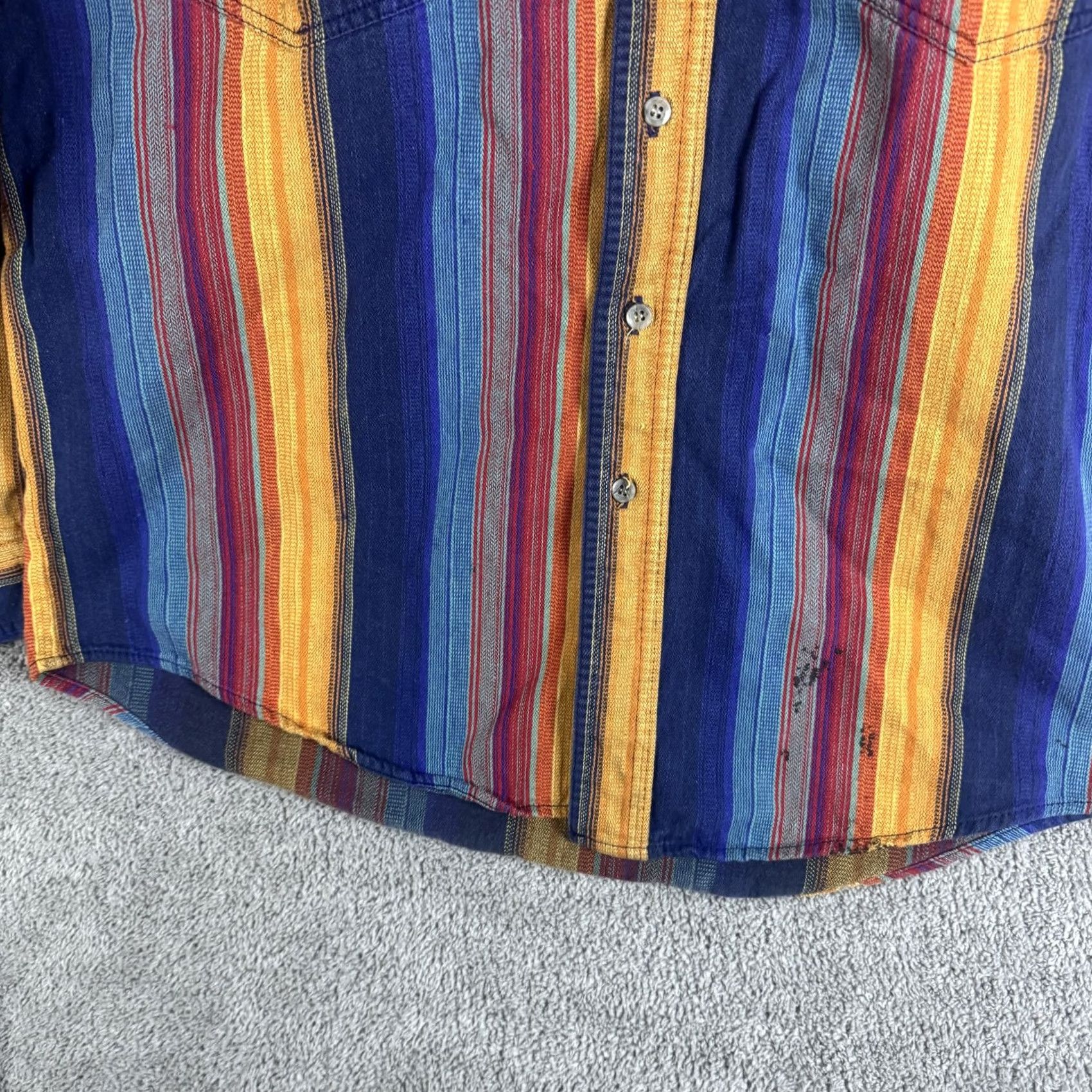 Wrangler Wrangler Shirt Mens 15.5x35 Stripe Cowboy Cut Button Front Western Size US M / EU 48-50 / 2 - 7 Thumbnail