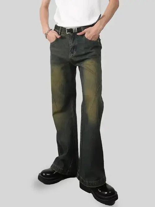 VIBE Vintage washed loose micro-flared jeans Size US 32 / EU 48 - 2 Thumbnail