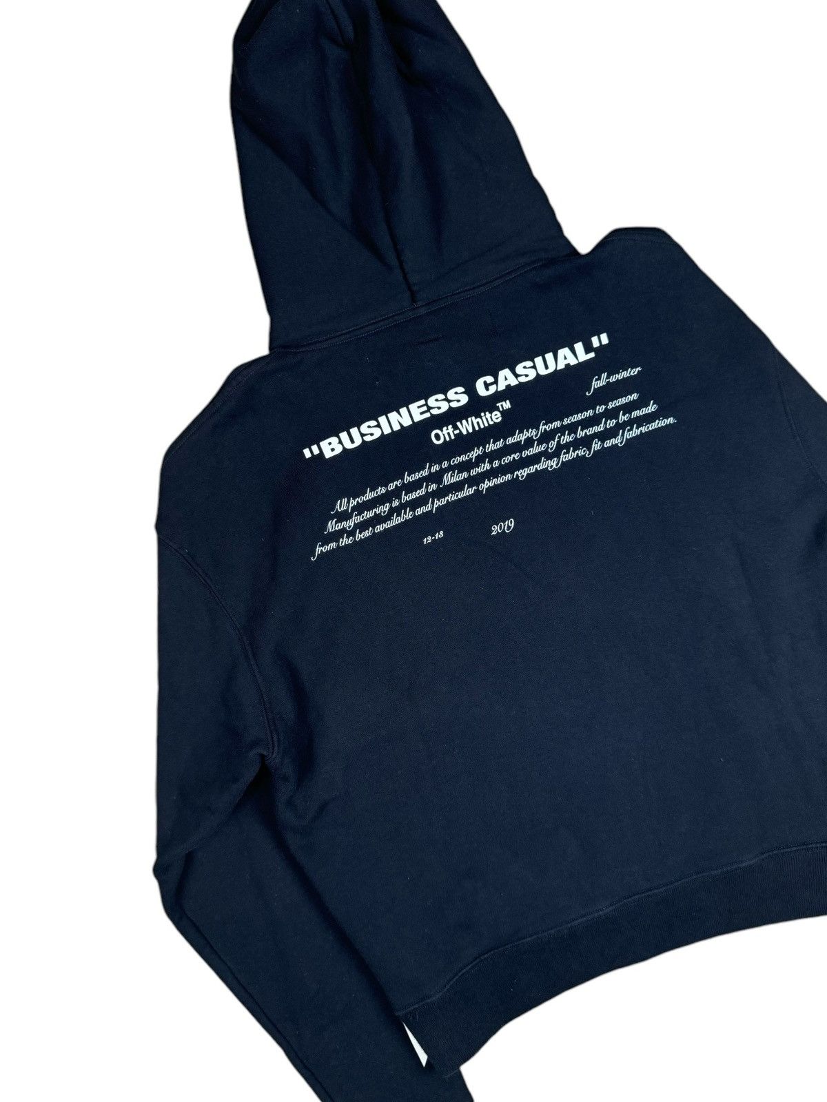 Off-White Off-White Bernini Diagonal Business Casual Pullover Hoodie Size US XS / EU 42 / 0 - 11 Thumbnail