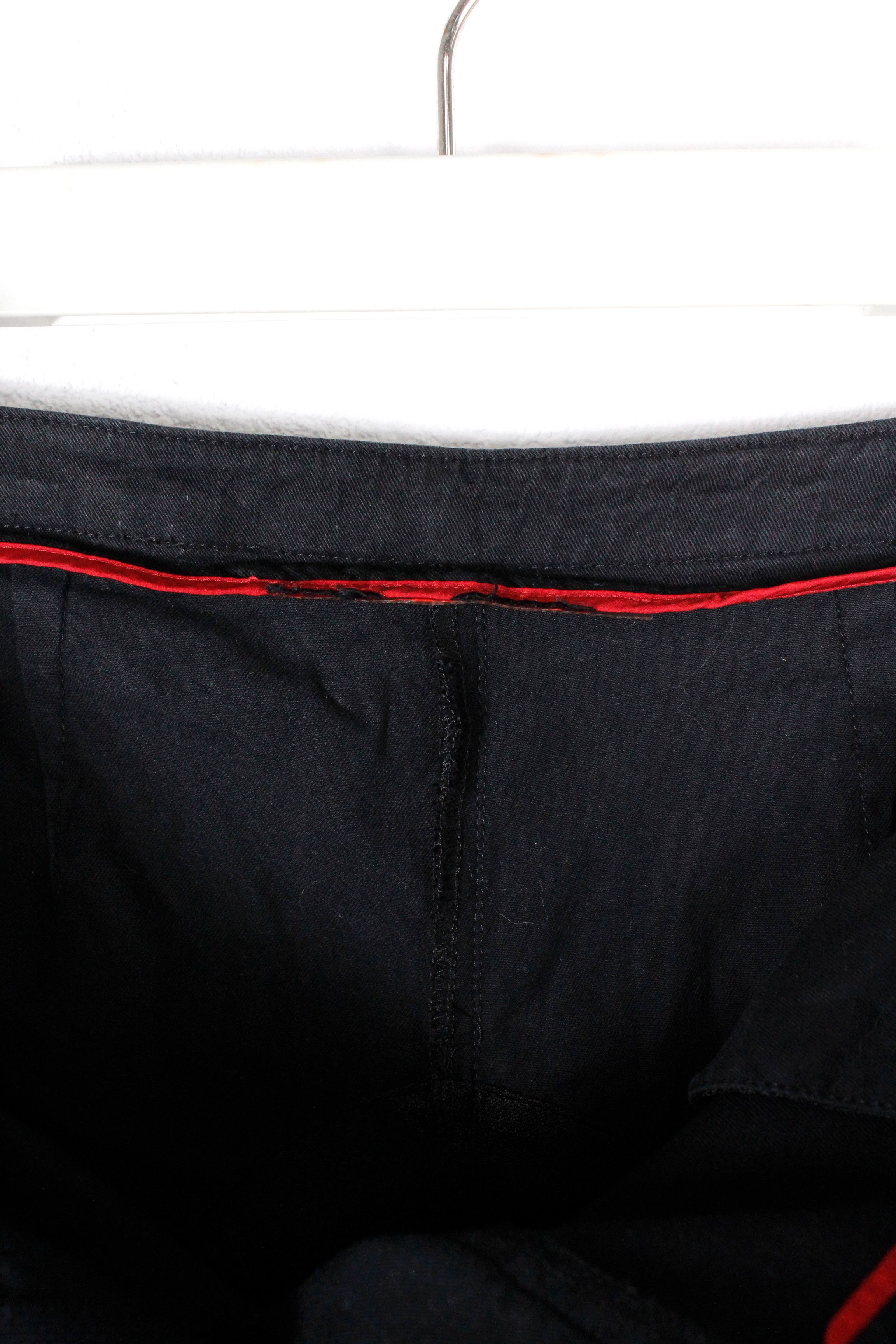 Prada Womens Prada Y2K Red Rubber Logo Moto Track Cotton Pants Size 25" / US 0 / IT 36 - 9 Thumbnail