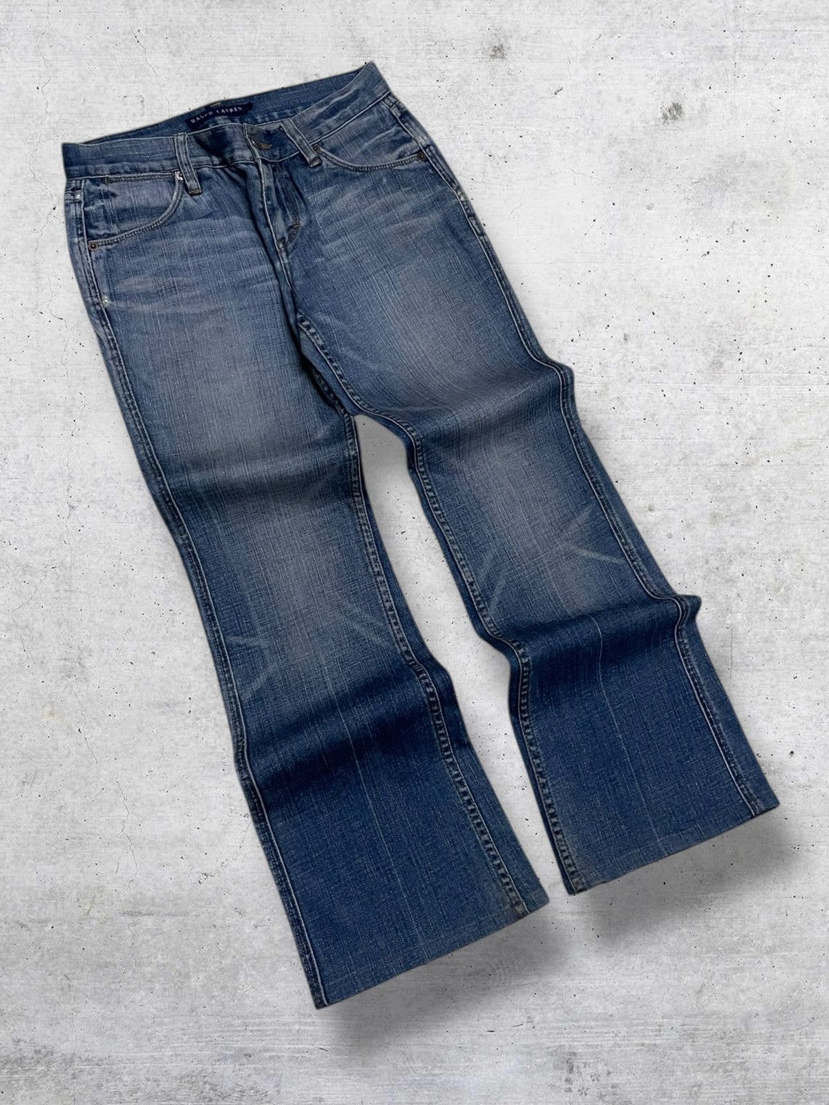 Polo Ralph Lauren VINTAGE POLO RALPH LAUREN 90S DESIGNER FLARED ICONIC DENIM Size US 27 - 2 Thumbnail