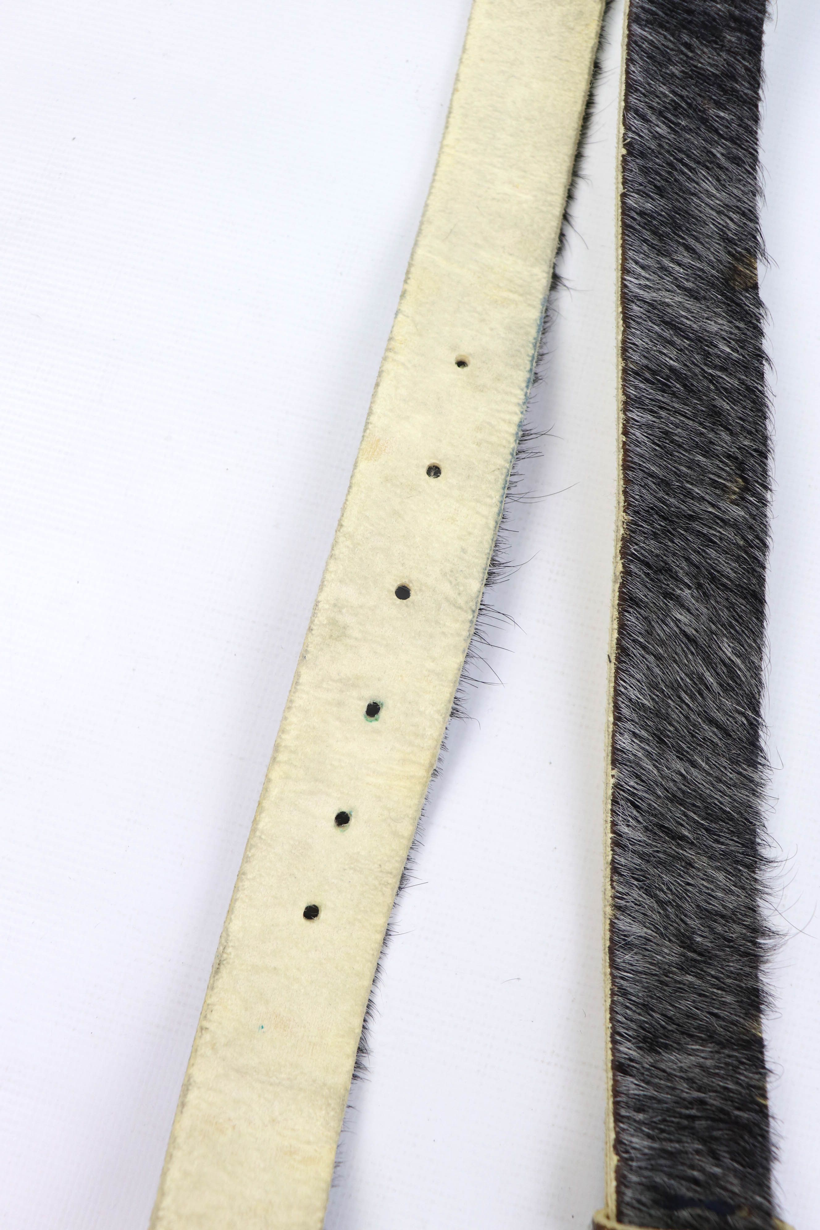Vintage 90-00s Vintage Gray Fur Belt Size fits 28-32 max Size ONE SIZE - 4 Thumbnail