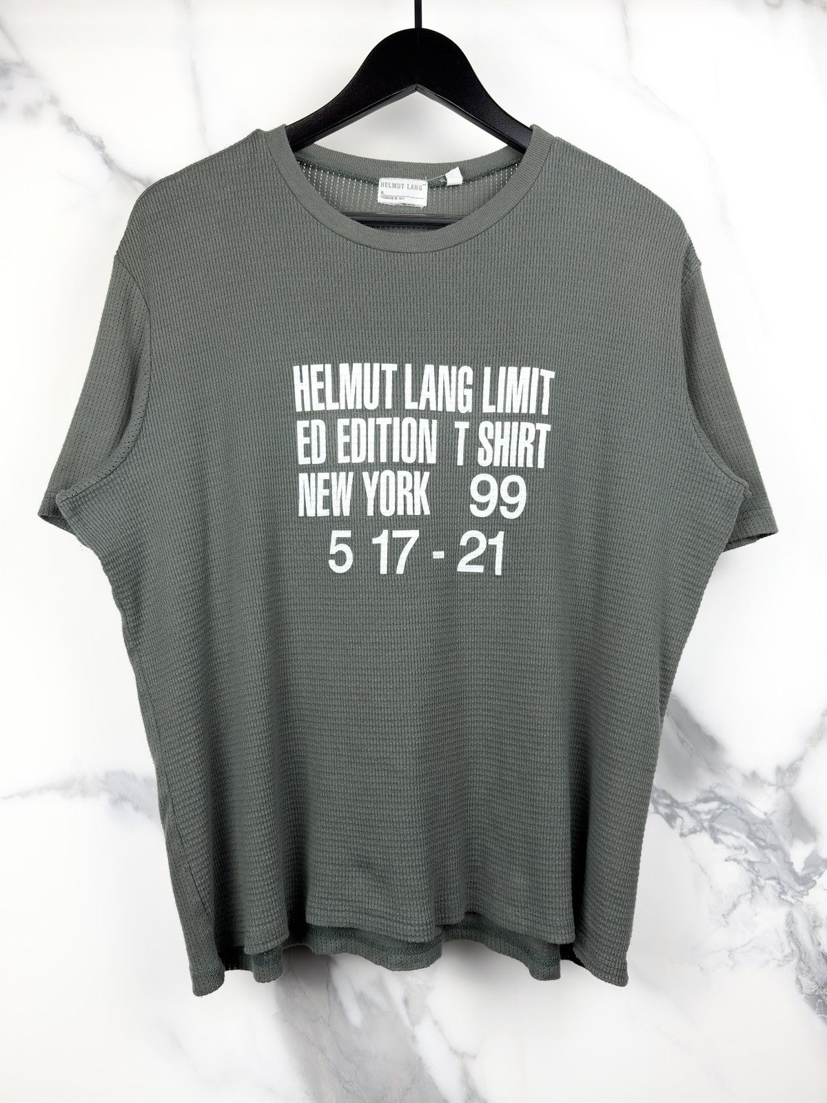 Helmut Lang SS99 Helmut Lang Vintage Limited Edition Waffle Mesh Tshirt Size US L / EU 52-54 / 3 - 1 Thumbnail