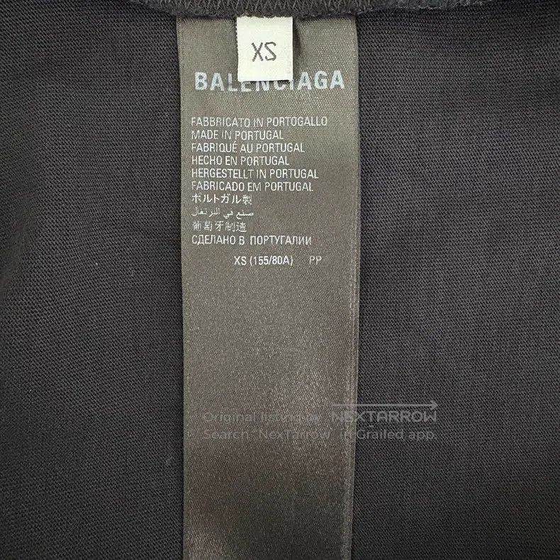 Balenciaga Balenciaga Blocked Tape Wave Logo Short Sleeve T-Shirt Size US XS / EU 42 / 0 - 4 Thumbnail
