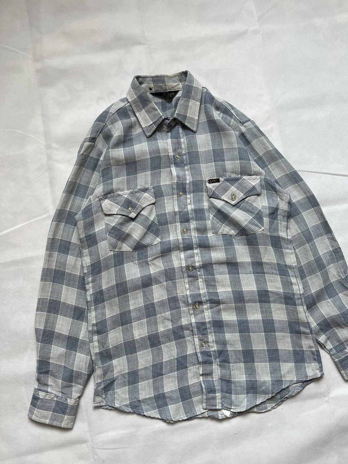 Flannel 70's Vintage Lee Printed Plaid Flannel Shirt Size US M / EU 48-50 / 2 - 3 Thumbnail