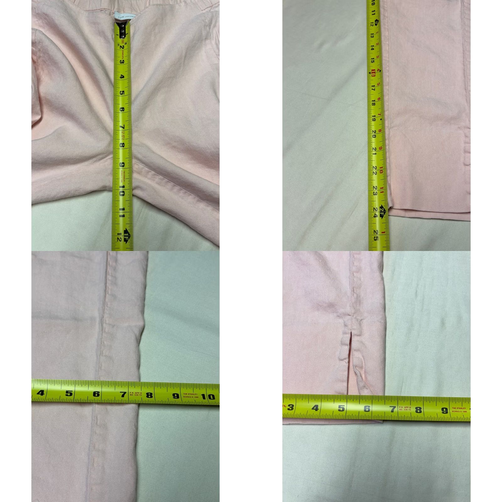 J. Jill J. Jill Linen Stretch Pink Straight Leg Elastic Waist Pants Womens Regular M Inseam 24 Spring Summer Cit Shirt? Size 32" / US 10 / IT 46 - 8 Thumbnail