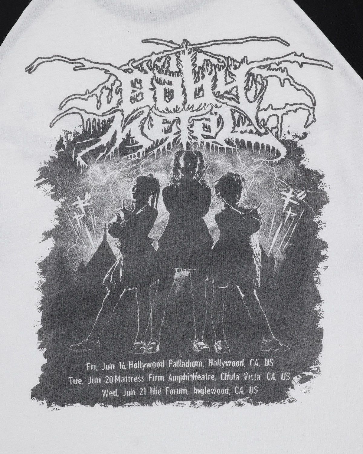 Band Tees BABYMETAL Raglan Tour T-Shirt (Front & Back Print) Size US M / EU 48-50 / 2 - 3 Thumbnail