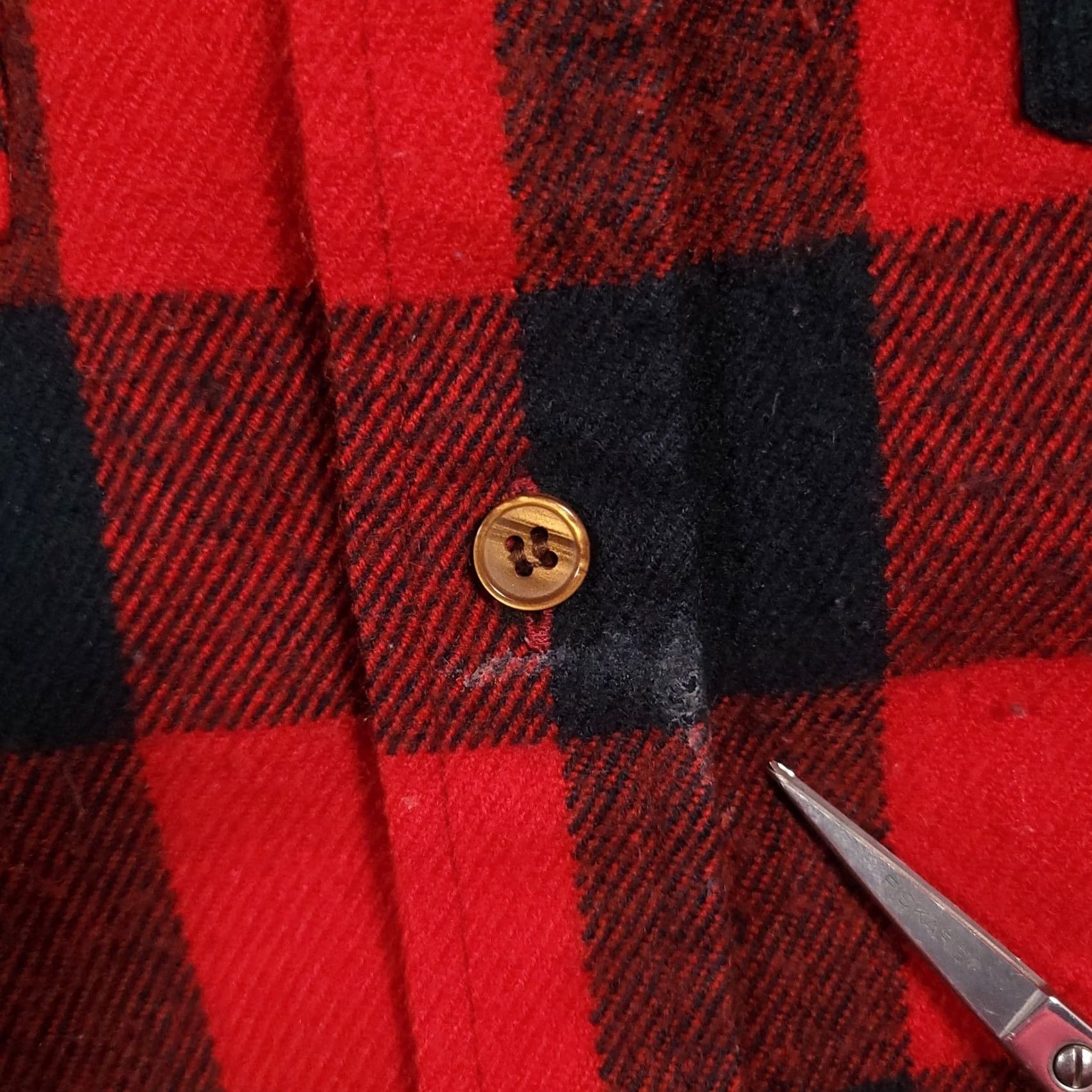 Sears VINTAGE Sears Buffalo Plaid Flannel Shirt Red Black Mens L Size US L / EU 52-54 / 3 - 4 Thumbnail