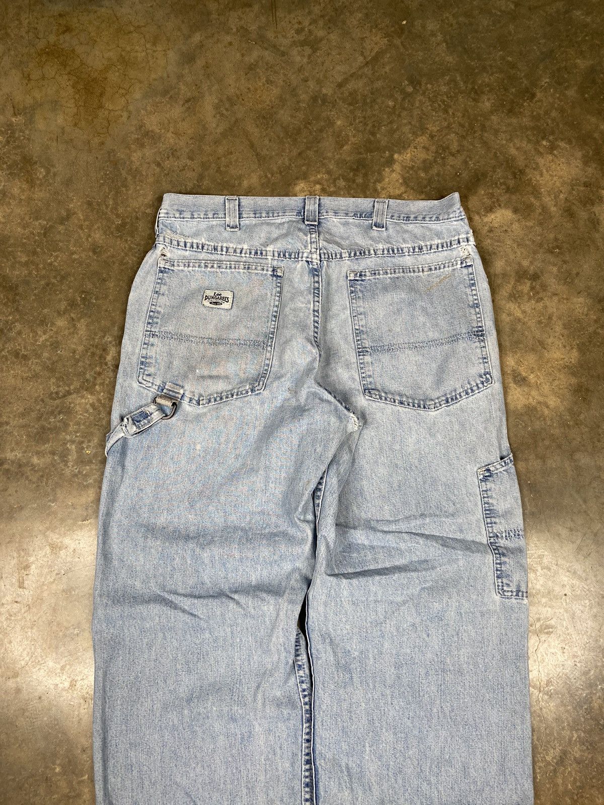 Lee Crazy Vintage Thrashed Faded Baggy Skater Jnco Style Jeans Size US 36 / EU 52 - 2 Thumbnail