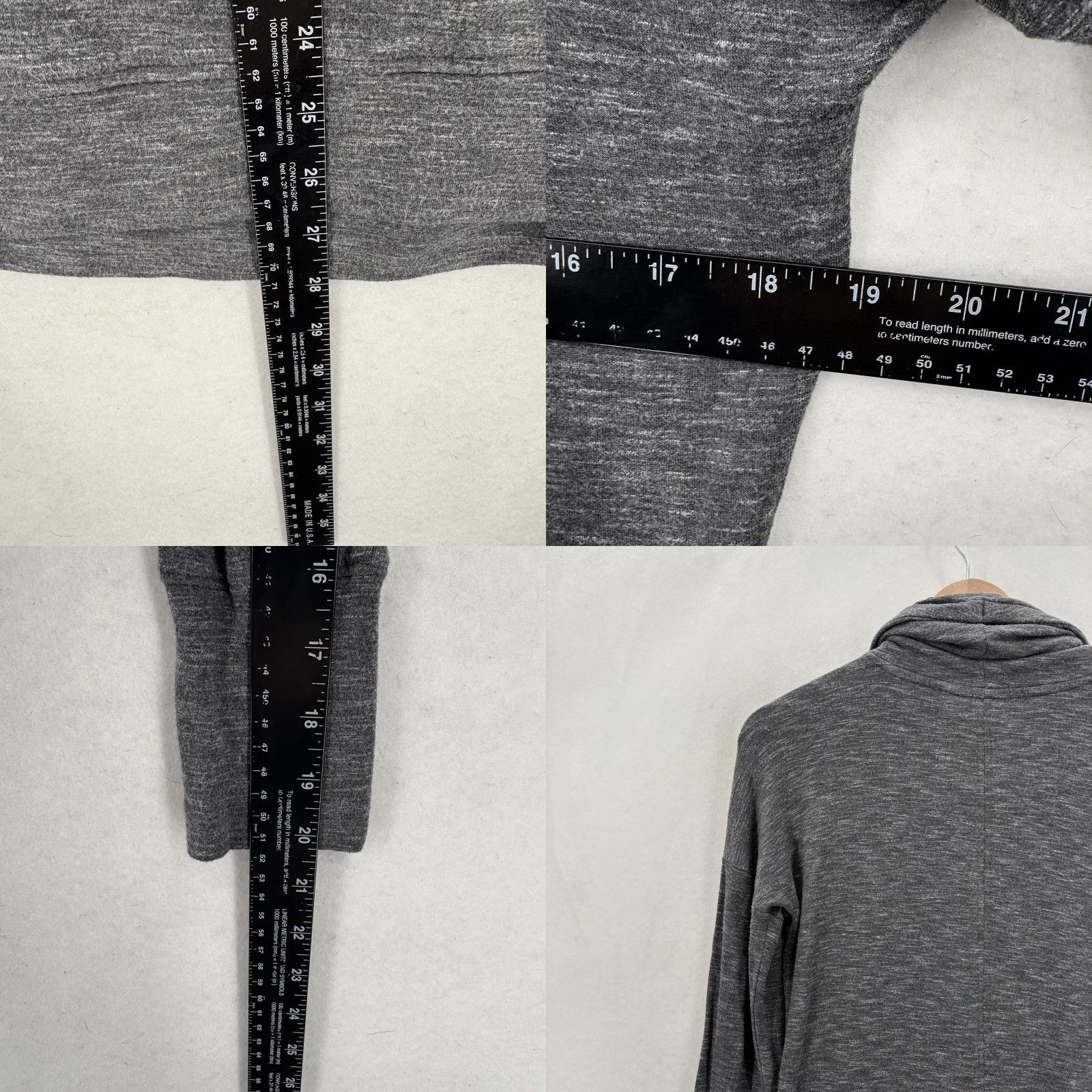 Athleta Athleta Sweatshirt Womens Small Gray Studio Cowl Neck Kangaroo Pocket Modal Size S / US 4 / IT 40 - 8 Thumbnail