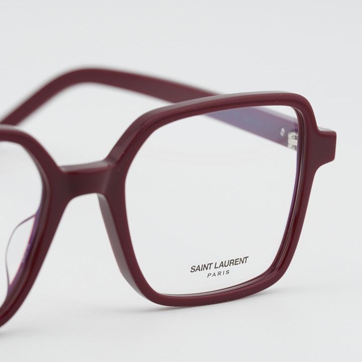 Gucci Saint Laurent SL M139 006 Square Eyeglasses Dark Red 54mm Size ONE SIZE - 9 Thumbnail