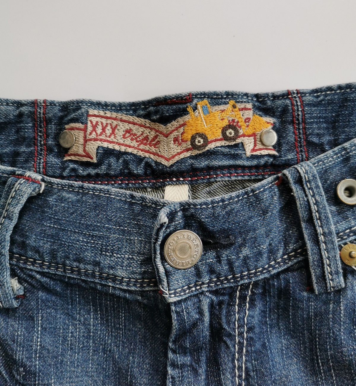 Edwin Liberto Utility Work Carpenter Distressed Ankle Jeans Size US 32 / EU 48 - 8 Thumbnail