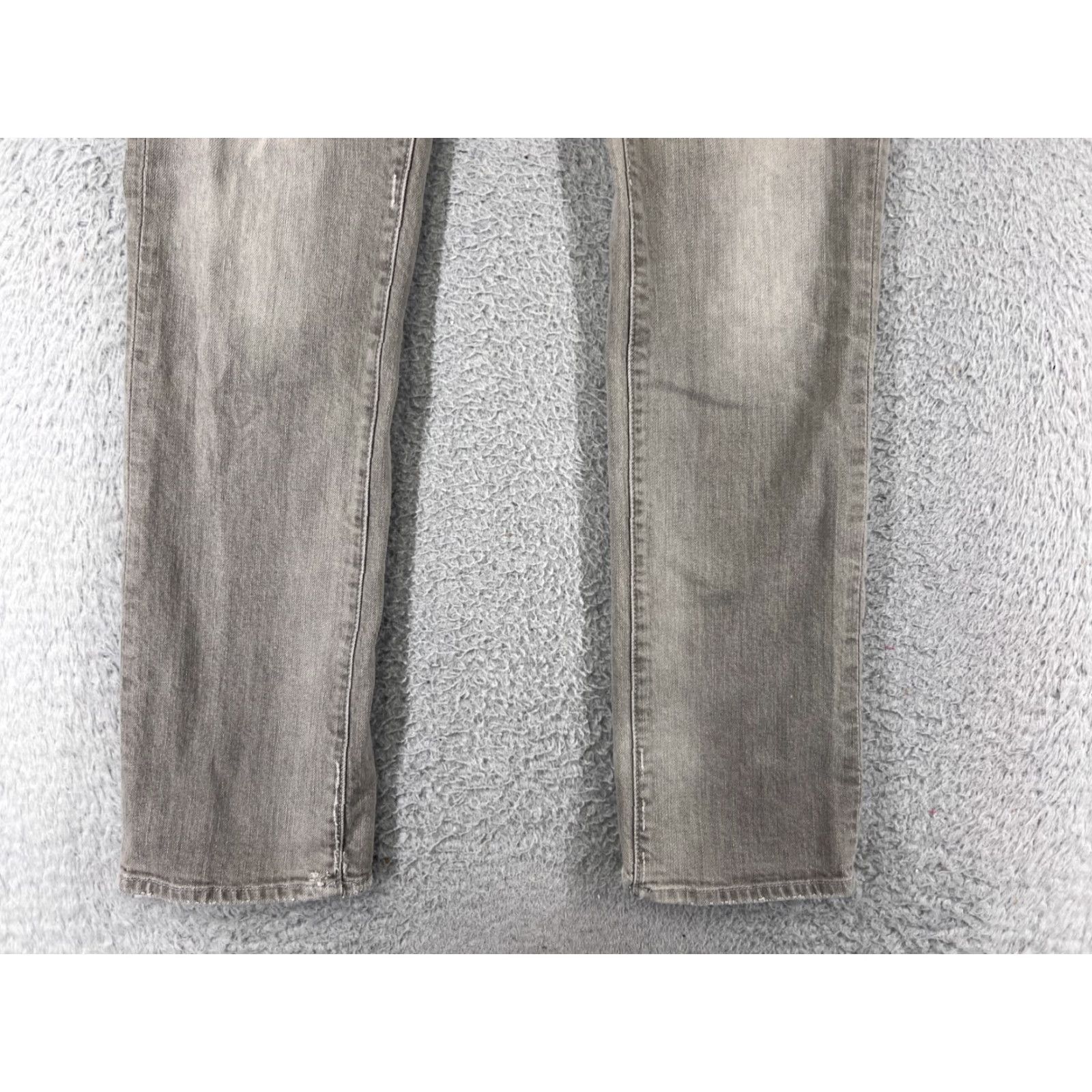 Lucky Brand VINTAGE Lucky Brand Jeans Womens 6 Gray Distressed Straight Leg Low Rise USA Made Size 28" / US 6 / IT 42 - 5 Thumbnail