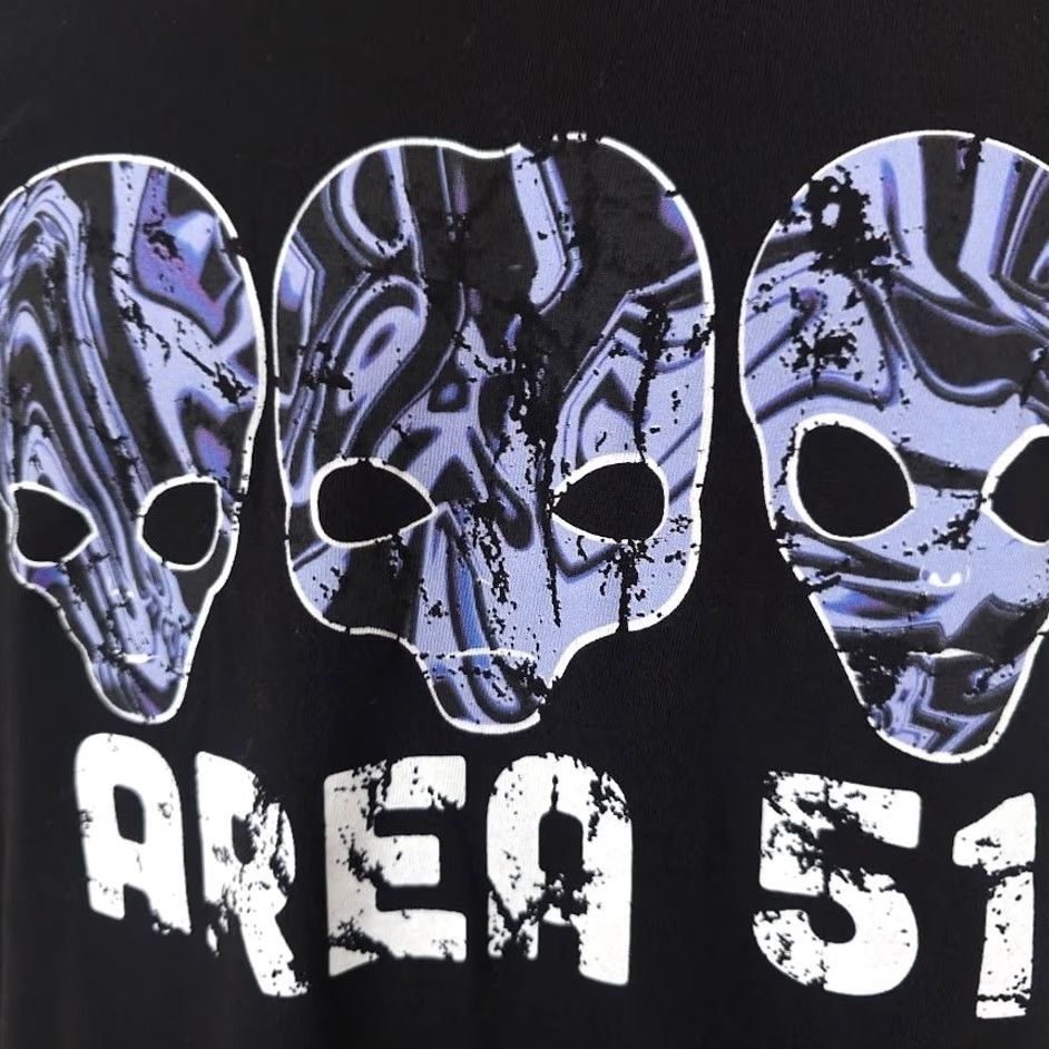 Area Area 51 T Shirt Mens Size Small Black UFO Roswell Aliens Size US S / EU 44-46 / 1 - 3 Thumbnail