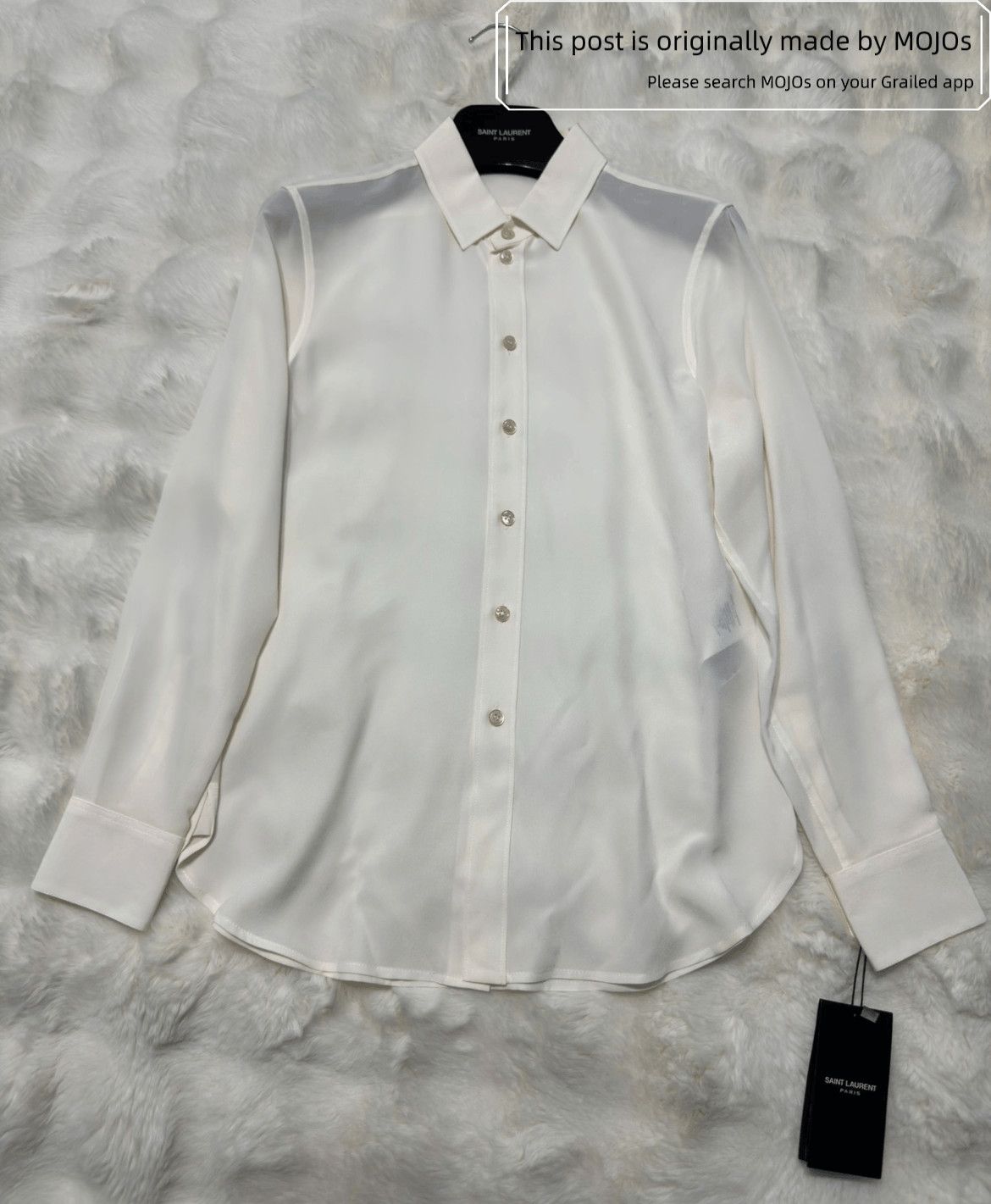 Saint Laurent Paris Sz 36 Saint Laurent Paris Silk Light Shirt Size US S / EU 44-46 / 1 - 1 Thumbnail