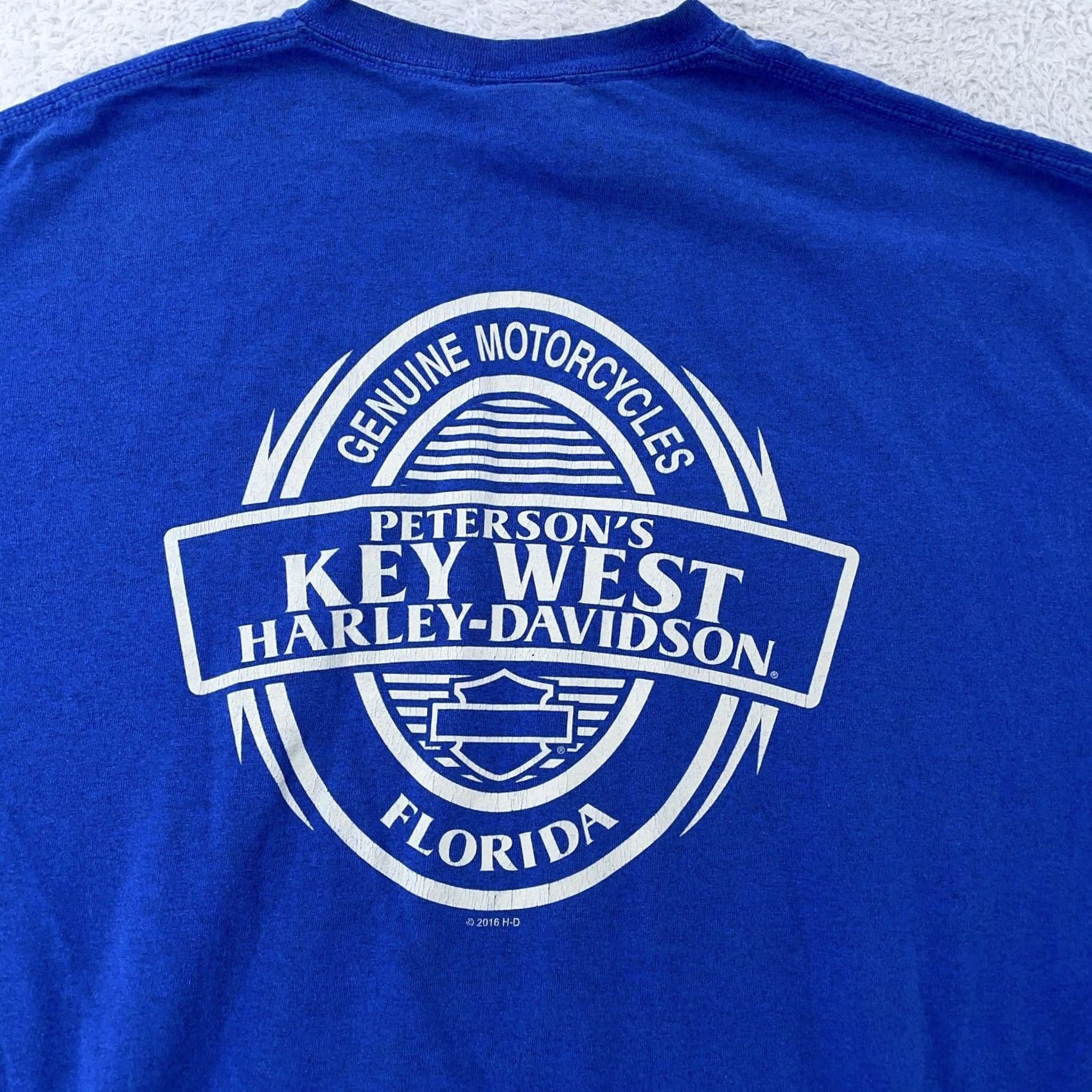 Harley Davidson Harley-Davidson Shirt Mens L Blue Key West Florida Motorcycle Biker Tee Size US L / EU 52-54 / 3 - 5 Thumbnail