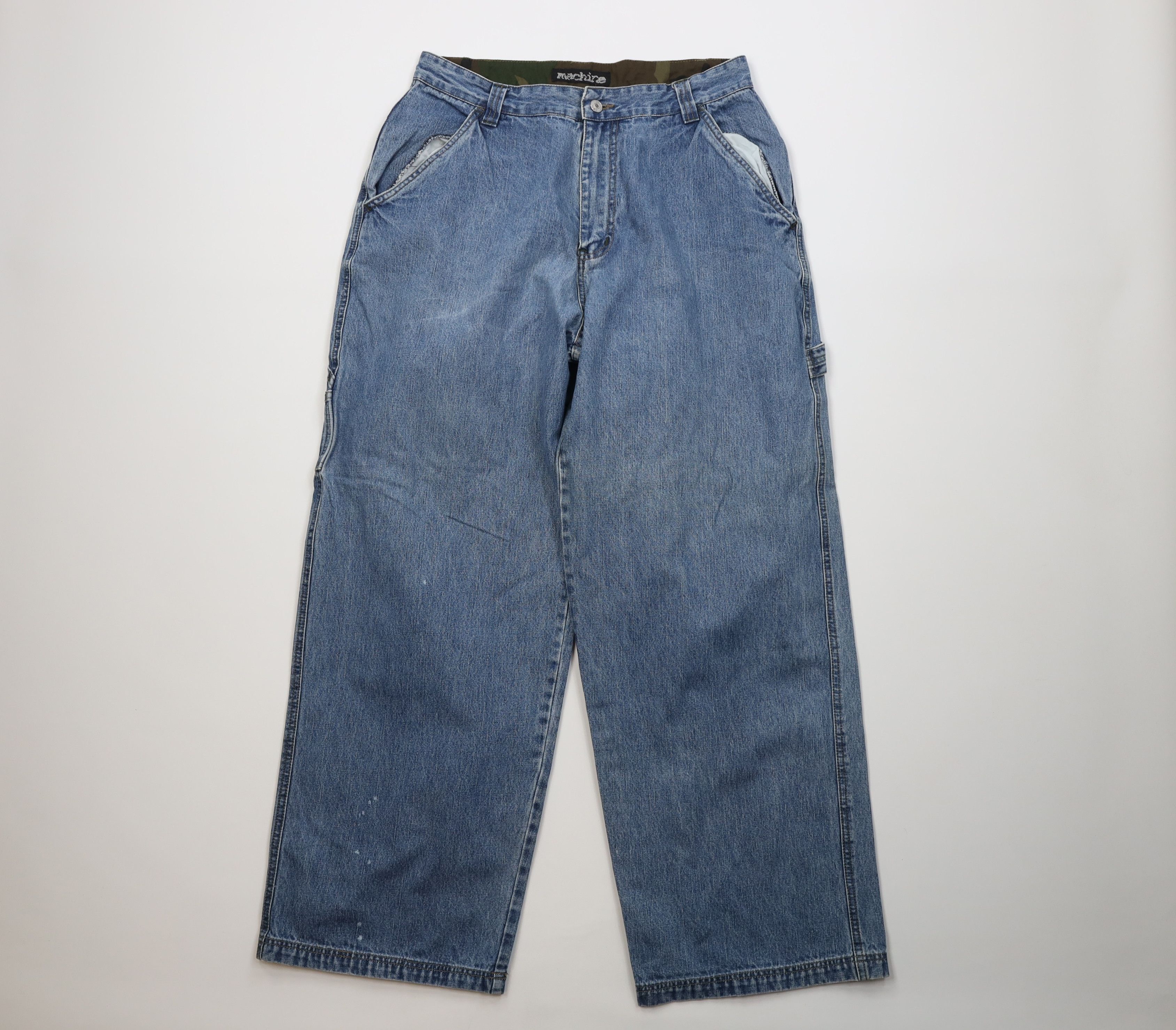 Toy Machine Vintage 90s Y2K Toy Machine Skateboarding Wide Denim Jeans Size US 34 / EU 50 - 1 Thumbnail