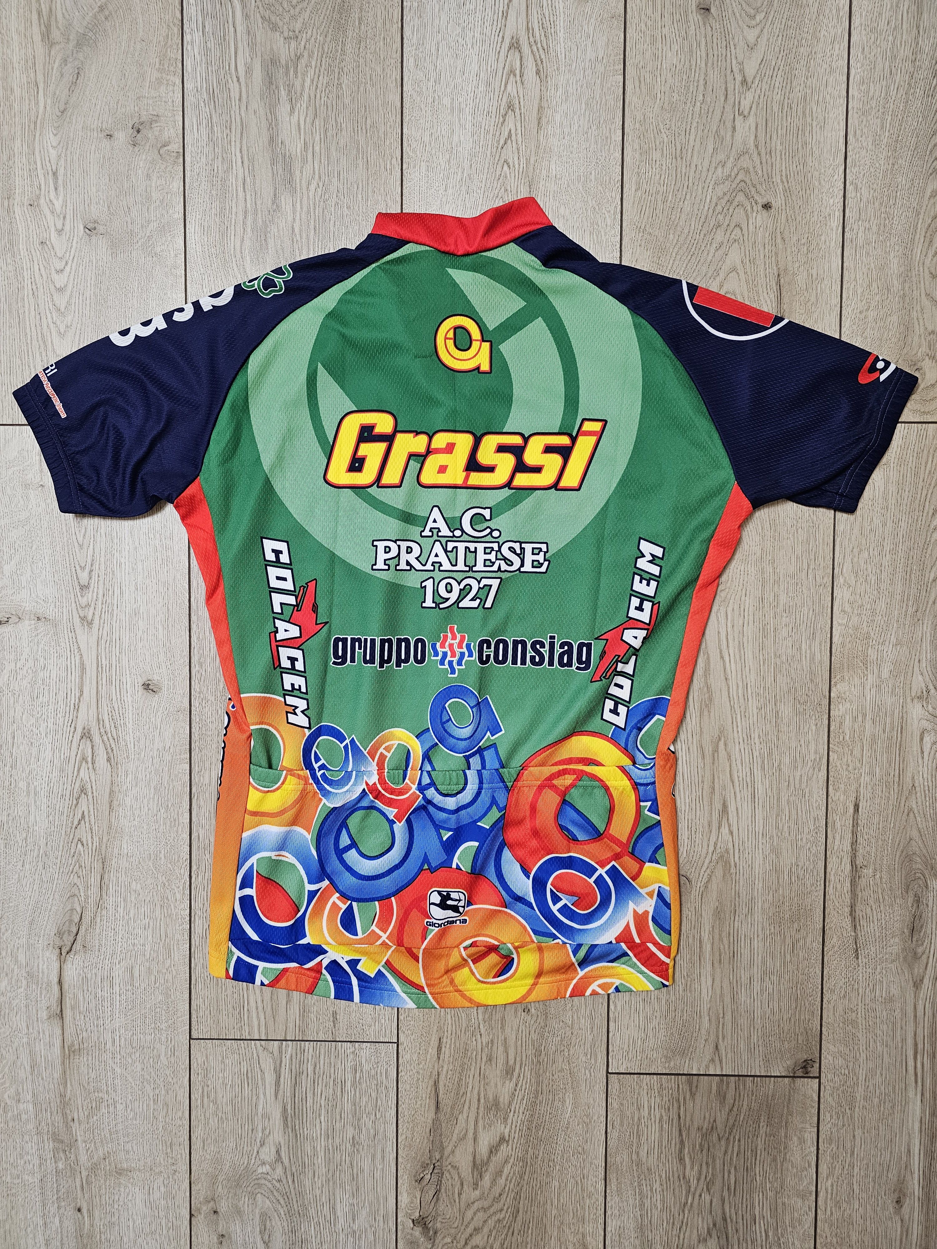 Vintage GRASSI CYCLING JERSEY ITALIA CYCLING TEAM JERSEY ITALY Size US XL / EU 56 / 4 - 2 Thumbnail