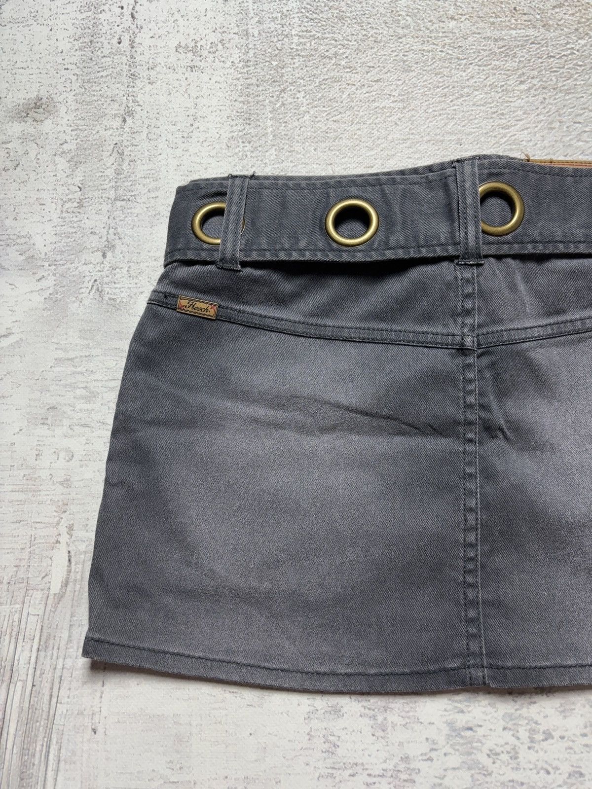 Other Belted vintage mini faded denim skirt Size 27" / US 4 / IT 40 - 5 Thumbnail