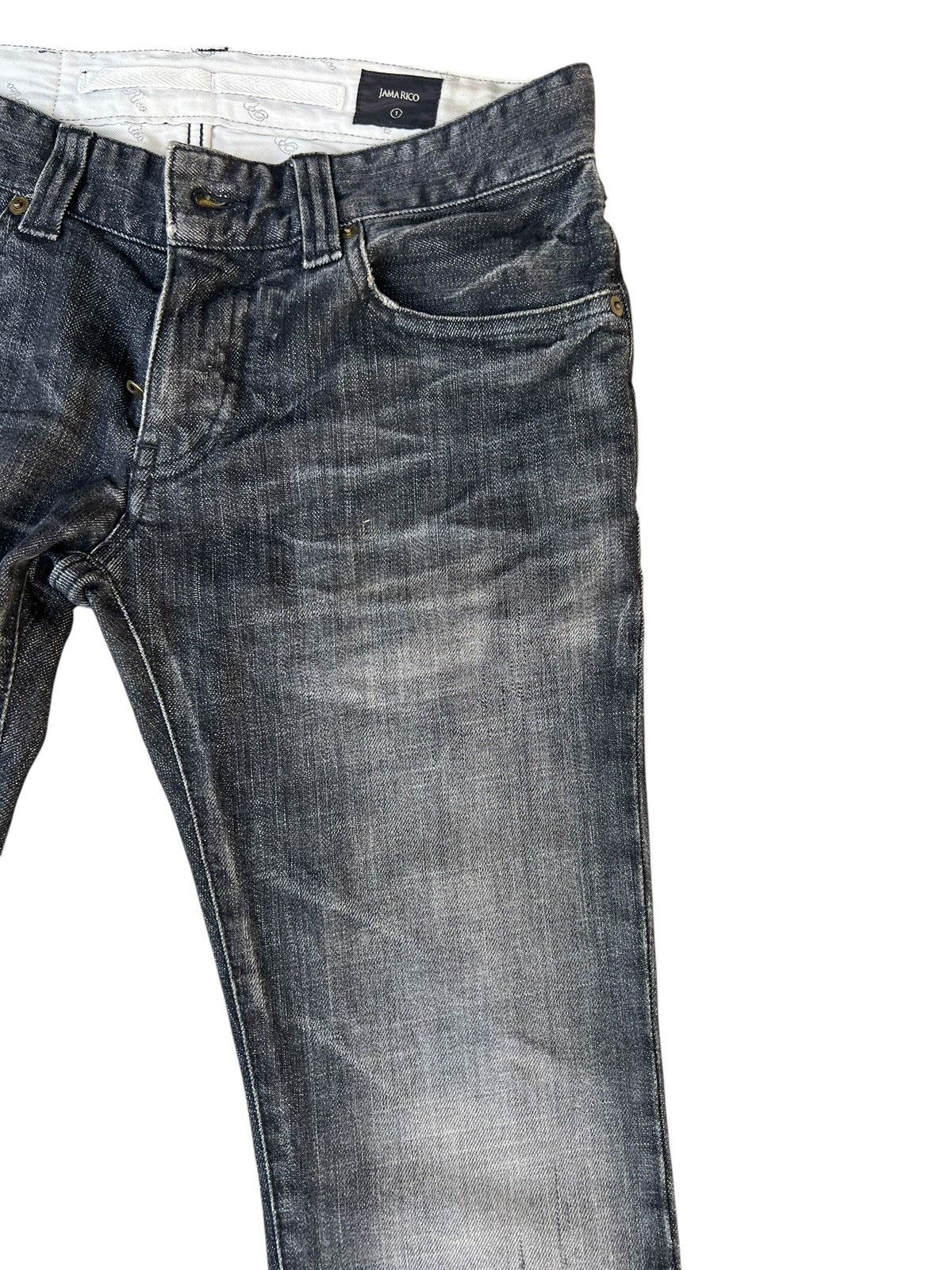 Shellac Jama Rico Japan Faded Distressed Ankle Zipper Denim Jeans Size US 29 - 11 Thumbnail