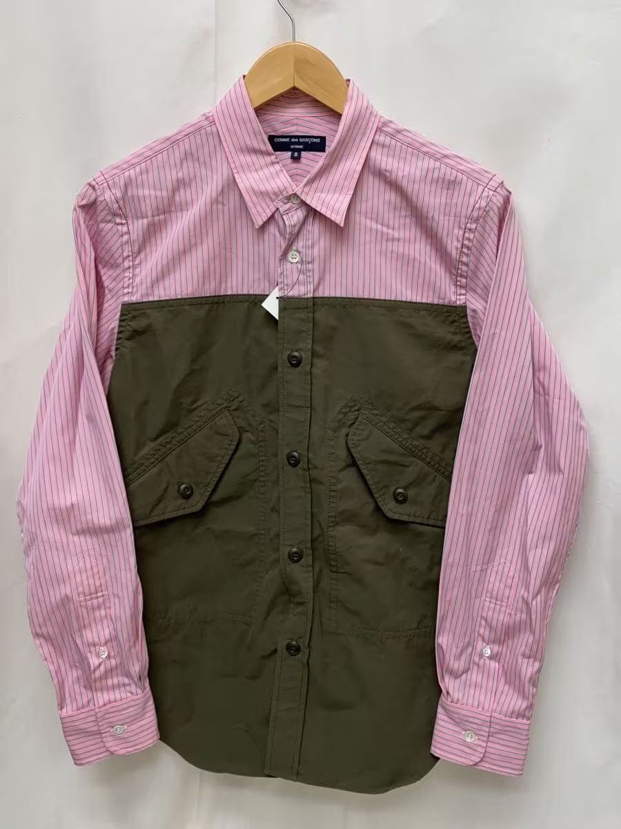 Comme des Garcons Homme Reconstructed Striped Button Shirt Size US S / EU 44-46 / 1 - 1 Thumbnail