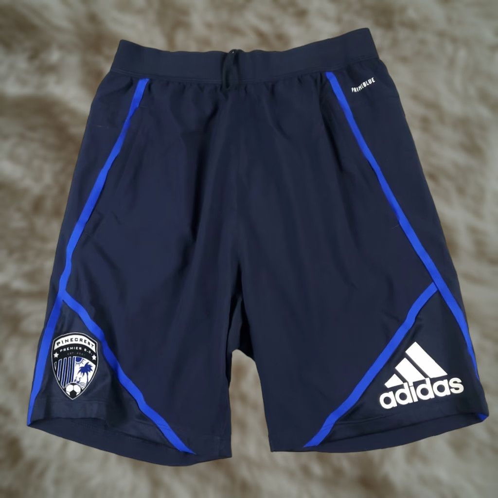 Adidas Adidas Shorts Mens Small Blue Athletic Running Jogging Track Gym Shorts blue Adidas Mens S Size US 29 - 1 Thumbnail