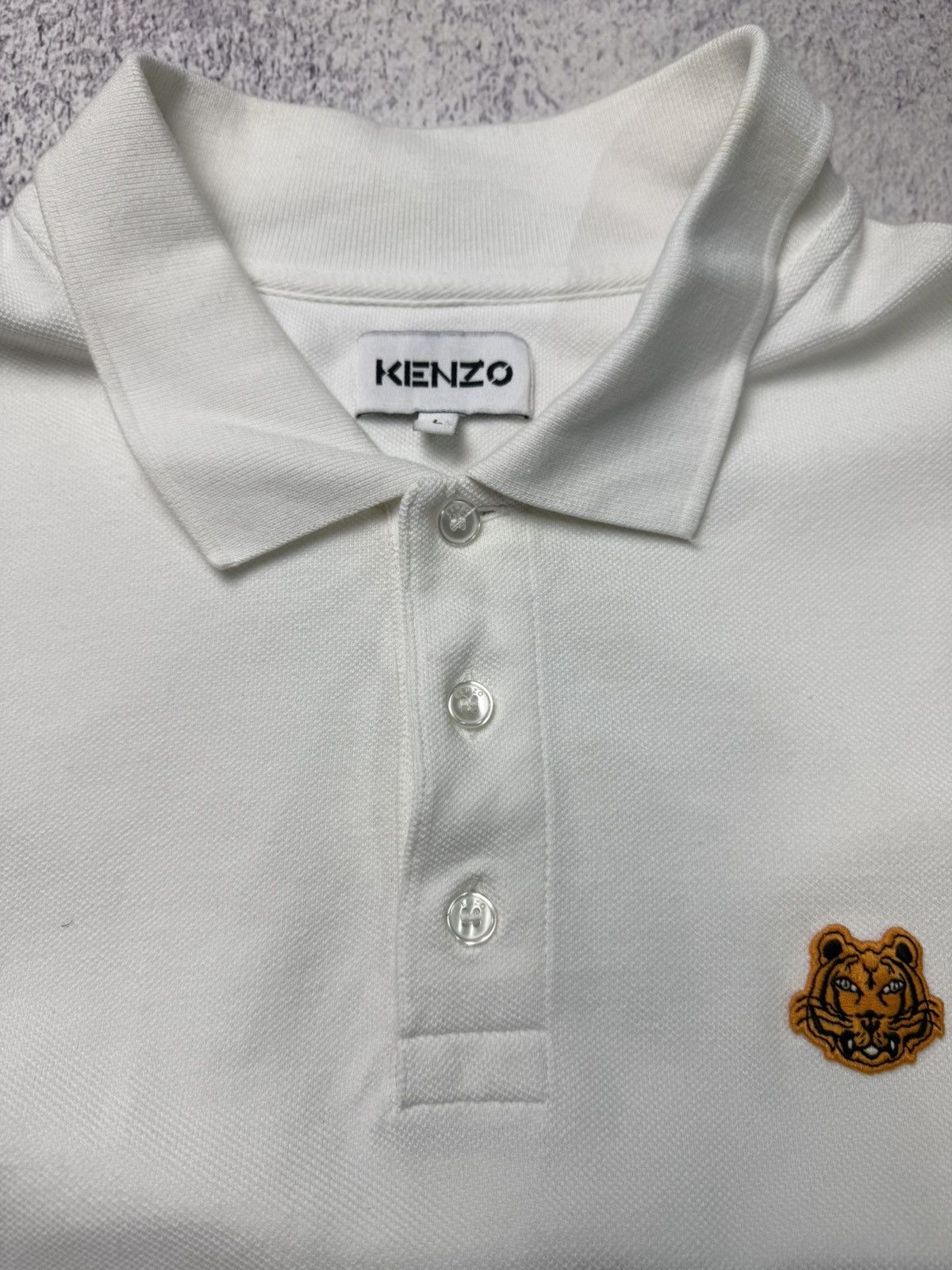 Kenzo Kenzo White Polo Shirt Size L Size US L / EU 52-54 / 3 - 12 Thumbnail