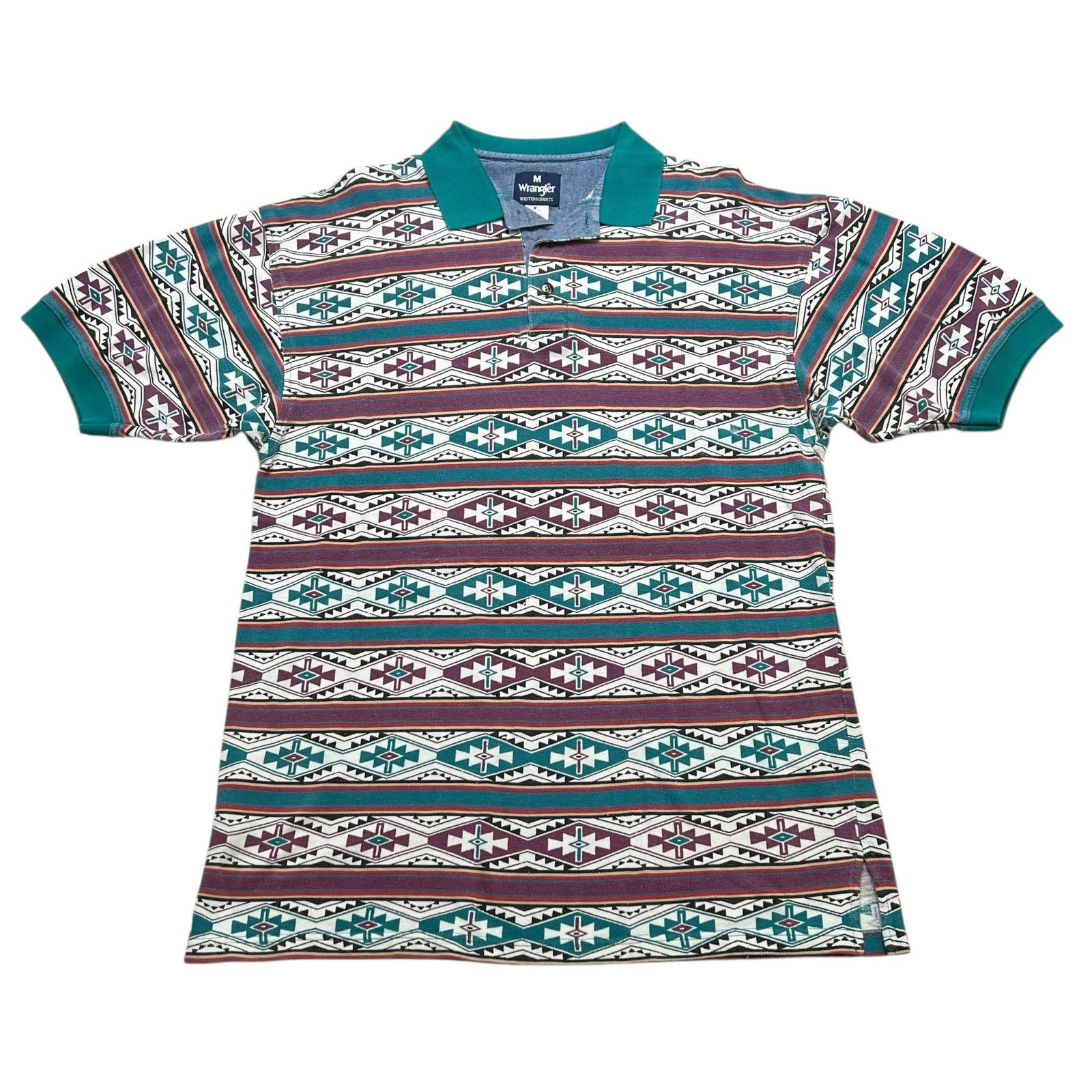 Wrangler Vintage Wrangler Western Shirts Polo Shirt Men’s M Aztec Size US M / EU 48-50 / 2 - 1 Thumbnail