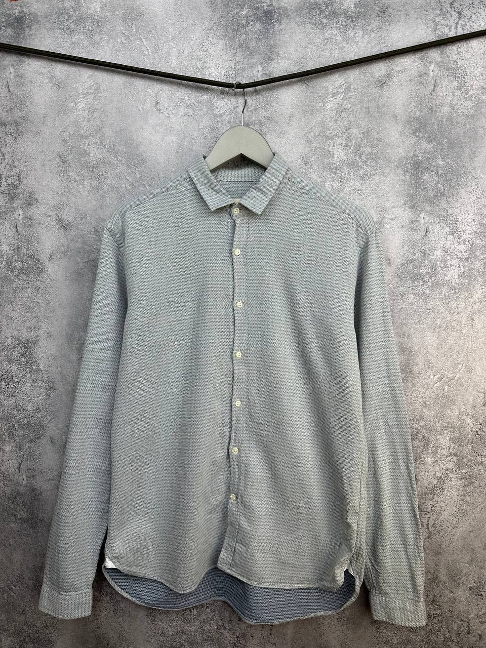 Oliver Spencer Oliver Spencer Zigzag Textured Cotton Shirt Button Up LS Size US L / EU 52-54 / 3 - 1 Thumbnail