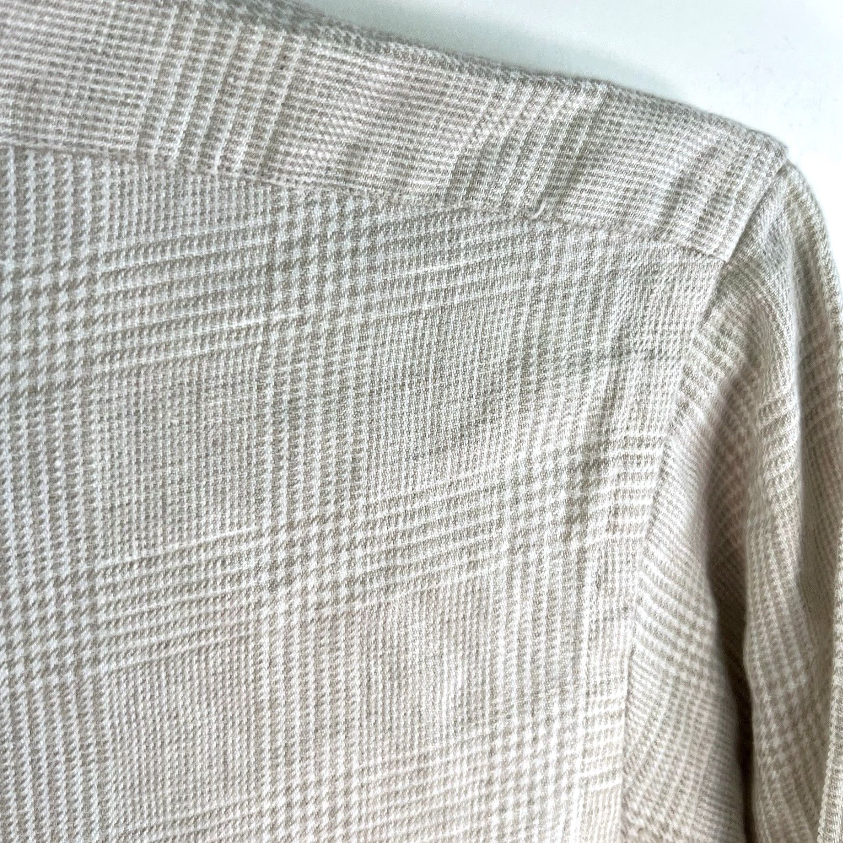 Proper Cloth VINTAGE Proper Cloth men's 100% linen check button-down shirt adult 4XL beige casual summer fall breathable lightweight Size US XXL / EU 58 / 5 - 2 Thumbnail