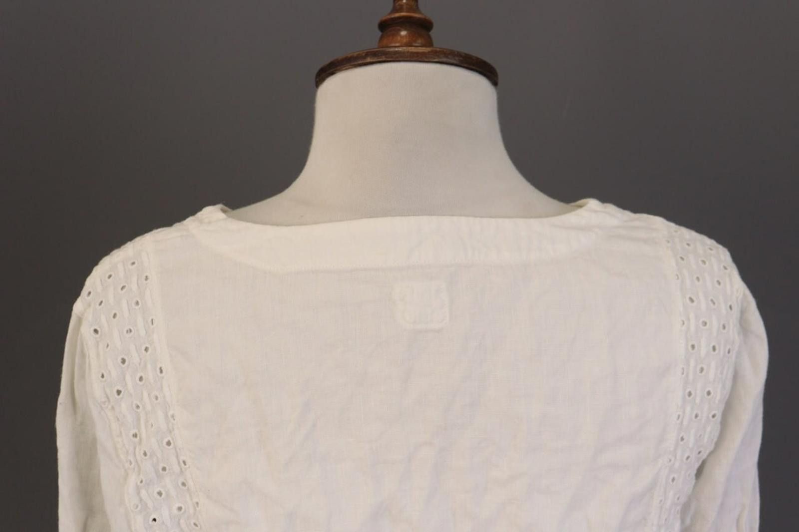 120% Lino 120% Lino White Long Sleeve V-Neck Summer Linen Top Shirt Size M / US 6-8 / IT 42-44 - 11 Thumbnail