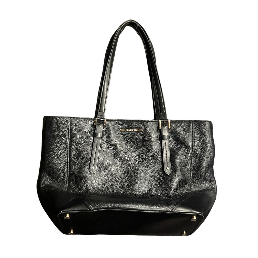 Michael Kors Michael Kors Aria Large Tote Black Pebbled Leather Handbag Size ONE SIZE - 1 Thumbnail
