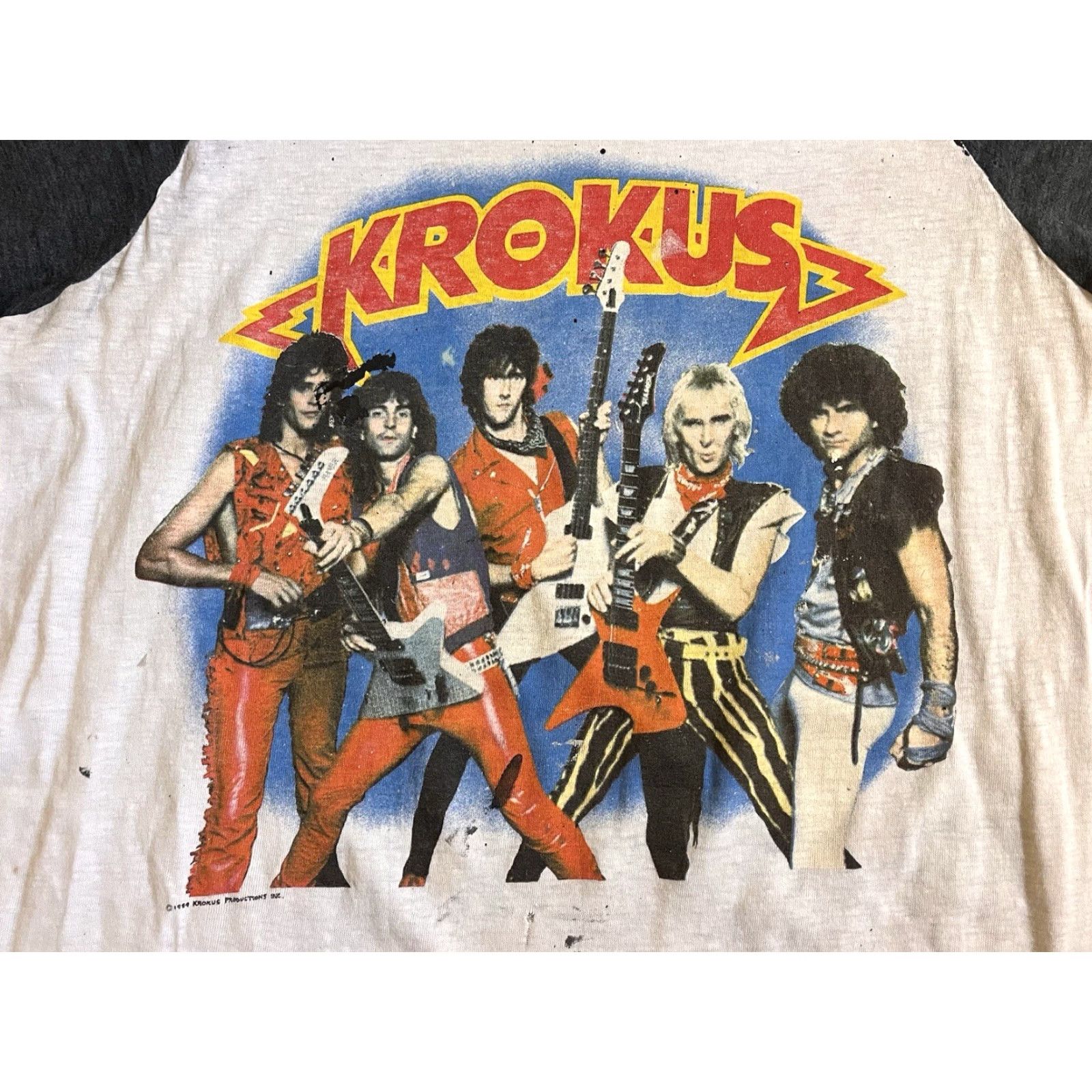Vintage VINTAGE Krokus Shirt Men’s Medium White 80s Band Rock The Nation The Blitz Tour 1984 Mens Size US M / EU 48-50 / 2 - 4 Thumbnail