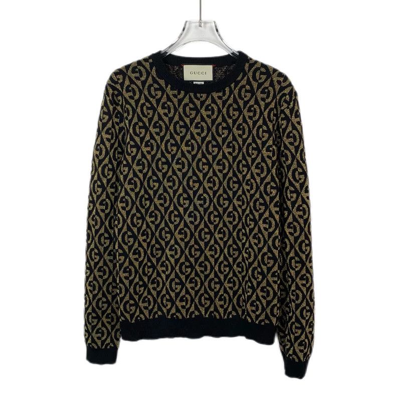 Gucci Gucci Black gold thread logo full print inlaid round-neck w Size US XS / EU 42 / 0 - 1 Thumbnail