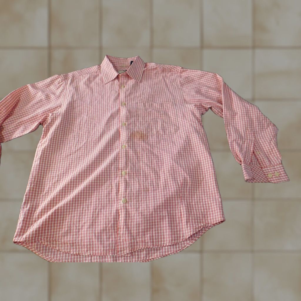 Izod IZOD Shirt Mens Medium Red Plaid Classic Retro Button-Up Long Sleeve Casual Size US M / EU 48-50 / 2 - 1 Thumbnail