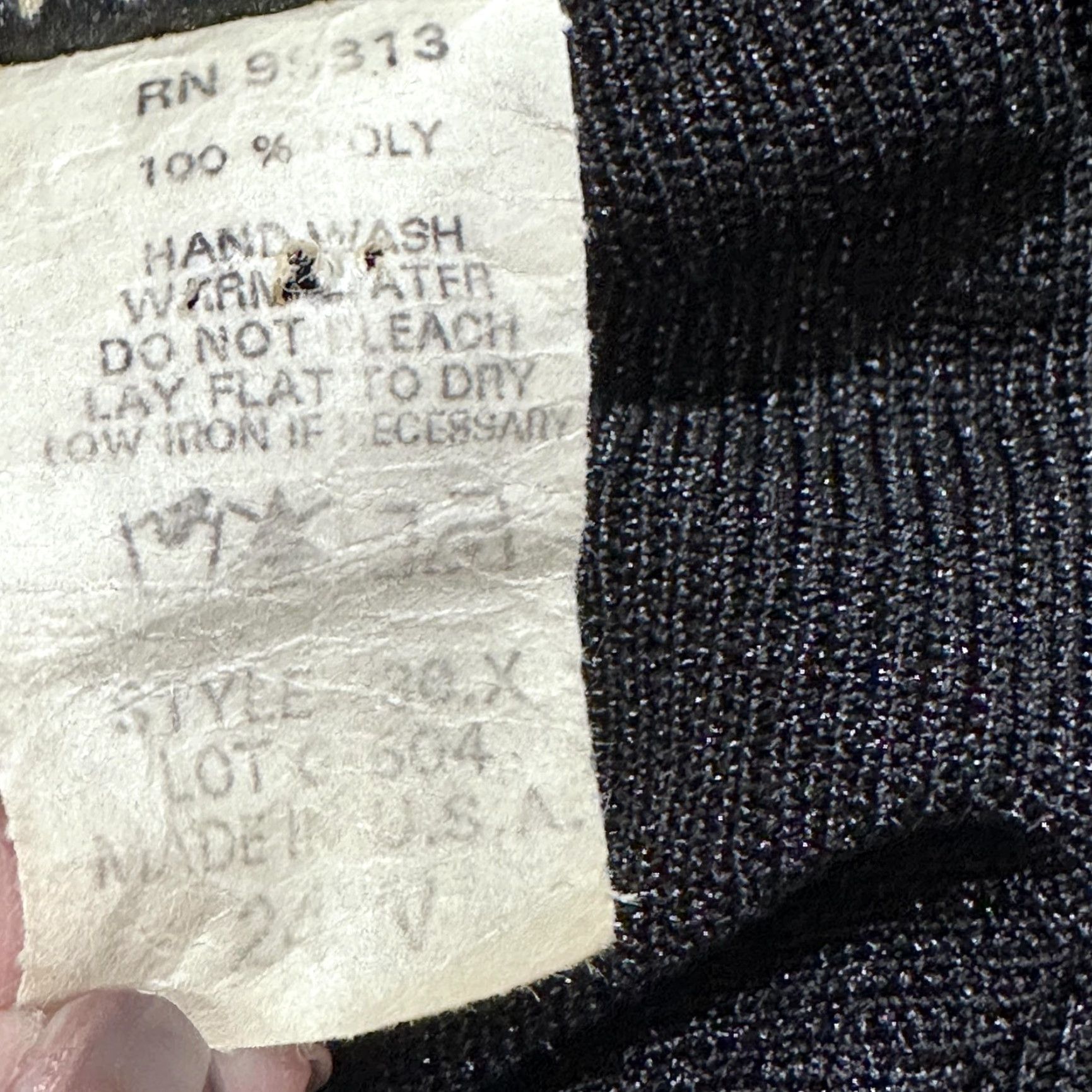Vintage St Anthony Knits Blouse Plus 24W Black Tunic Long Sleeve Buckle Stretch Layered Shirt Women's Size 4XL / US 24-26 - 5 Thumbnail
