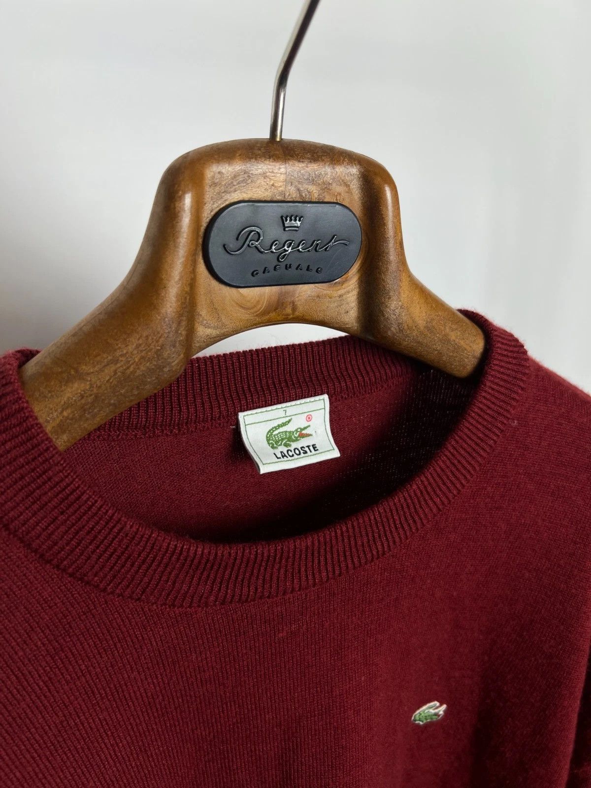 Lacoste Lacoste Burgundy Wool Blend Sweater Pullover Long Sleeve Size US XL / EU 56 / 4 - 5 Thumbnail