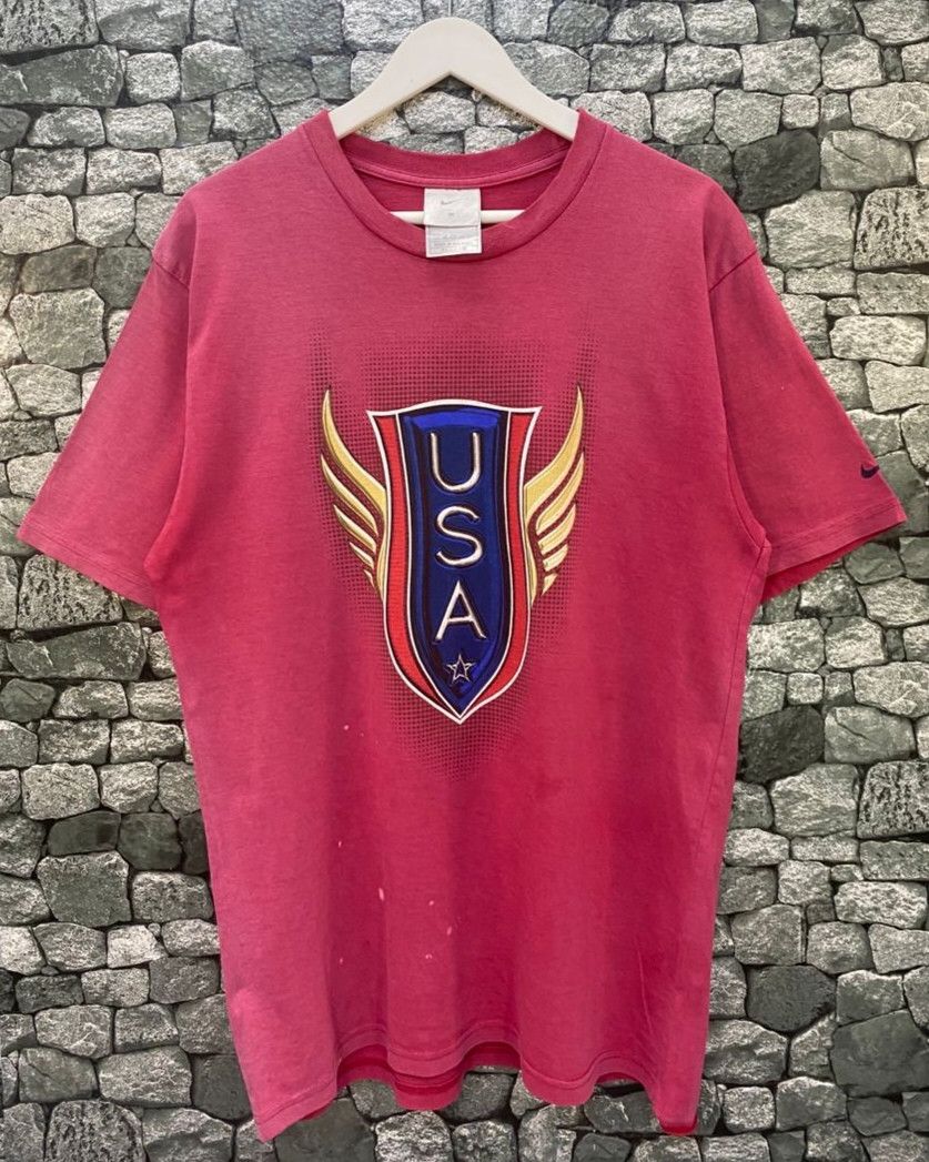 Nike Vintage 90s Nike Usa Distressed Sportwear Tshirt Size US M / EU 48-50 / 2 - 1 Thumbnail