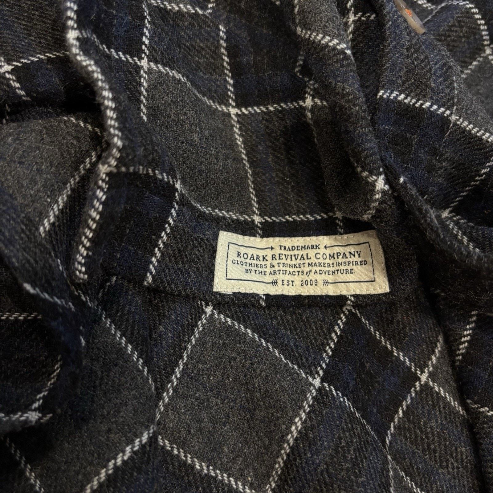 Roark ROARK Nordsman Gray Black Plaid Check Button Up Men's Medium Size US M / EU 48-50 / 2 - 6 Thumbnail