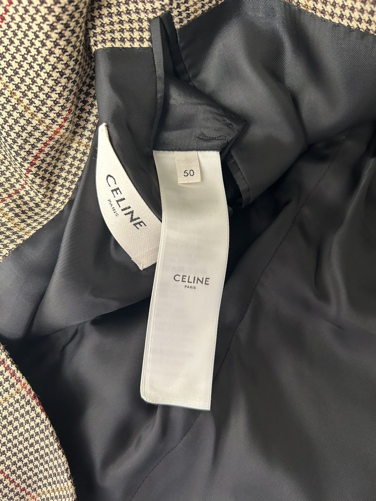 Celine SS20 MSRP: $3K Tournoun Prince of Wales Houndstooth Blazer Size 50R - 9 Thumbnail