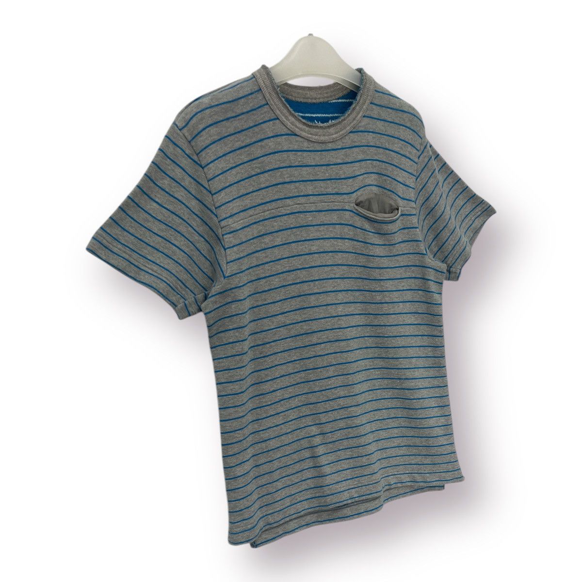 Sacai 🔥 Striped Shortsleeves sweatshirt Size US XS / EU 42 / 0 - 3 Thumbnail