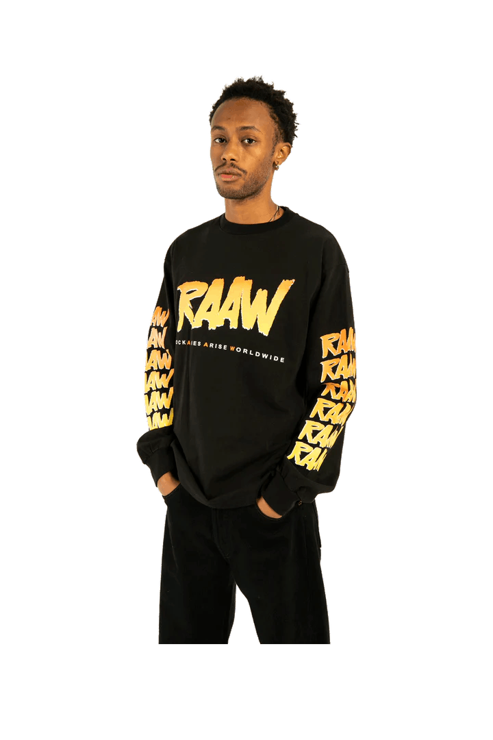 Aries o1mle0424 Raaw Long Sleeve T-Shirt in Black Size US S / EU 44-46 / 1 - 5 Thumbnail