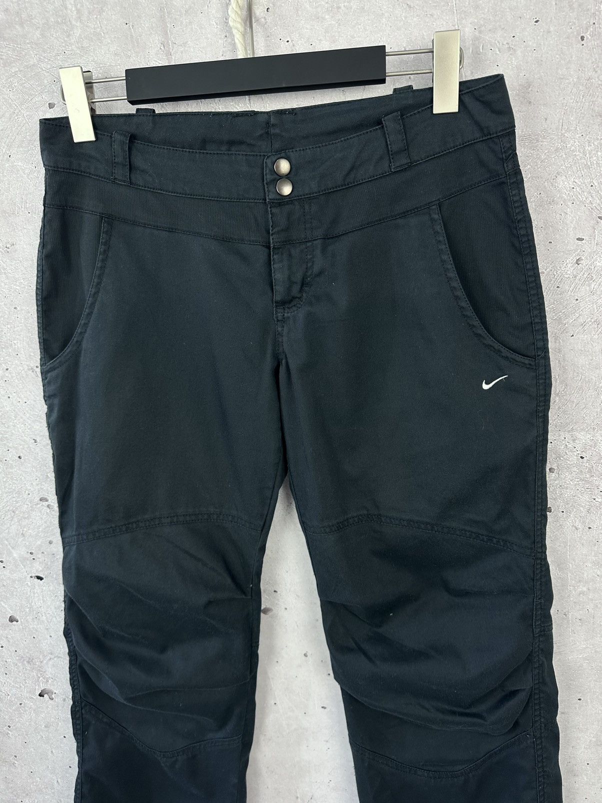 Nike × Vintage Nike Vintage Swoosh Embroidered Black Women’s Pants Size 30" / US 8 / IT 44 - 2 Thumbnail