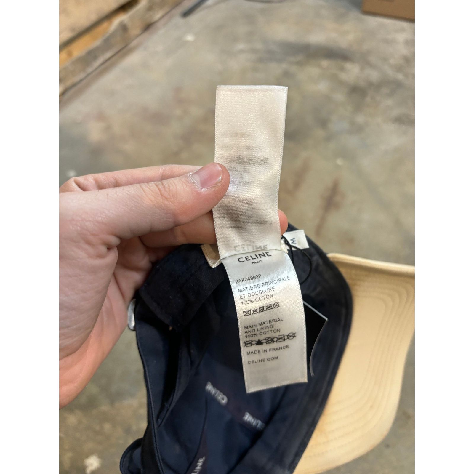 Celine Celine Navy Cream Cap Used OS Size ONE SIZE - 4 Thumbnail