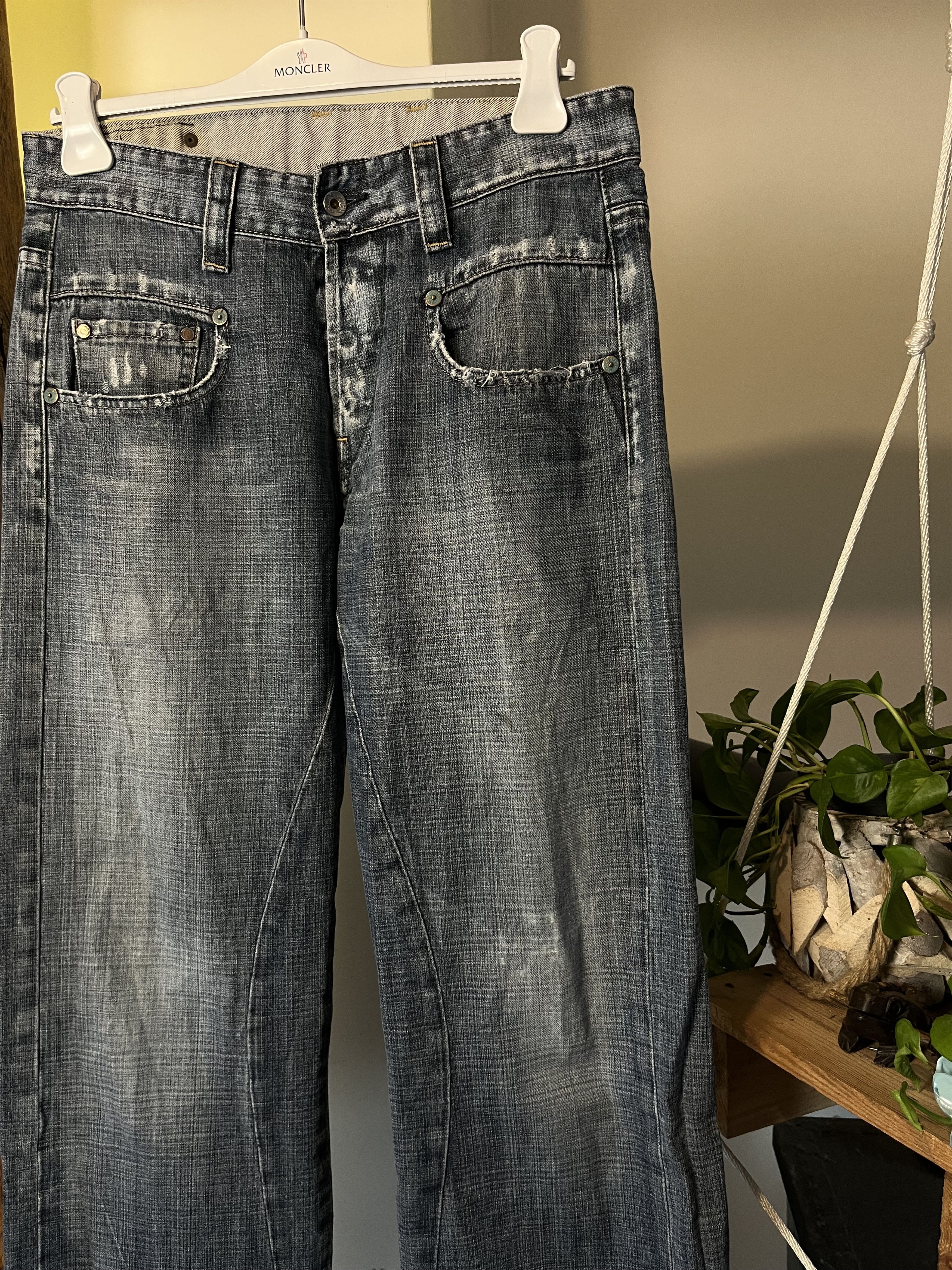 G-Star × Japanese Brand Distressed 90s G Star Raw Embroidered Logo Baggy Jeans Size US 31 - 3 Thumbnail